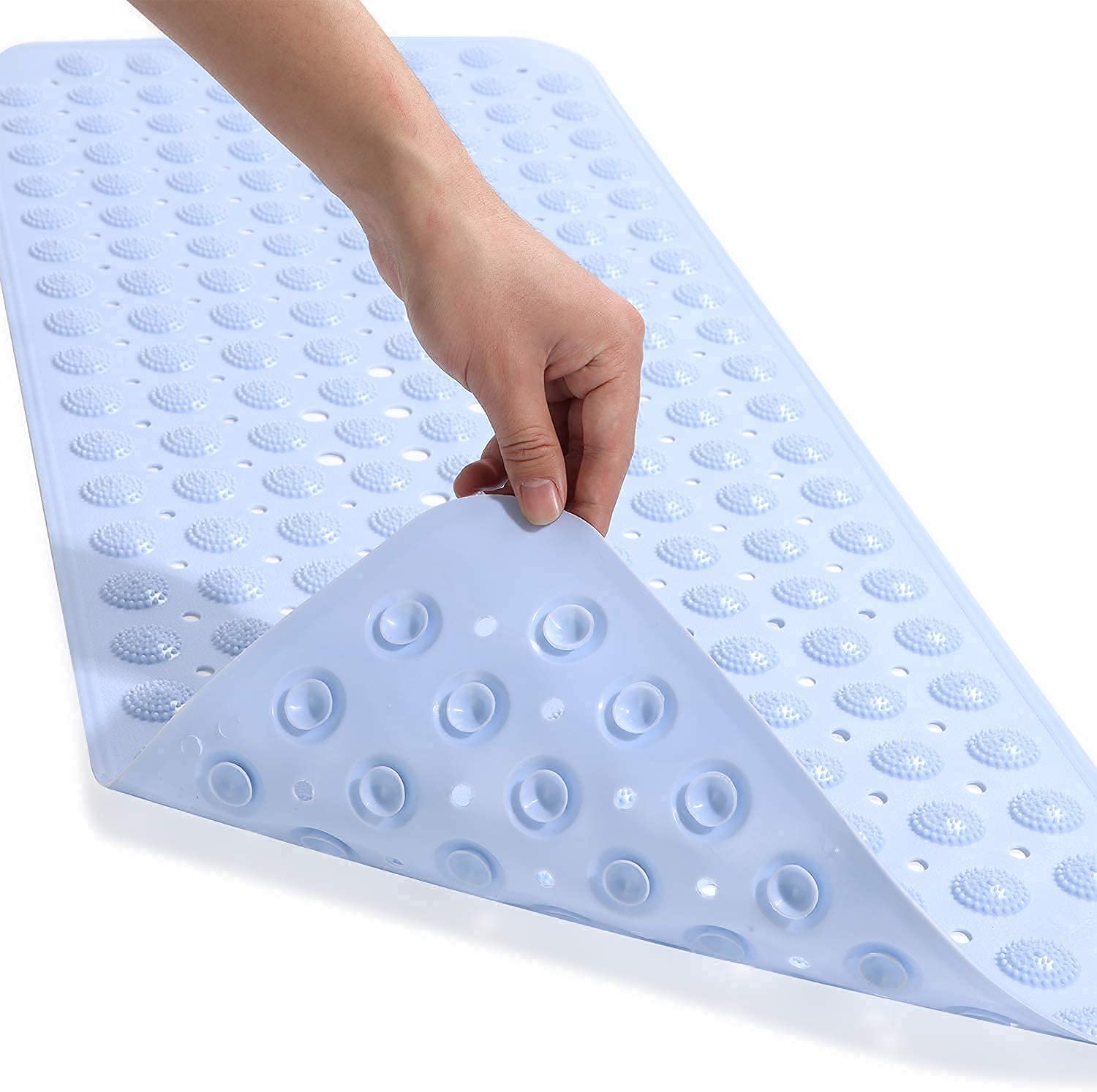 Vhkd Pvc Bathroom Mat Anti Slip Rectangle (Blue 70X35)