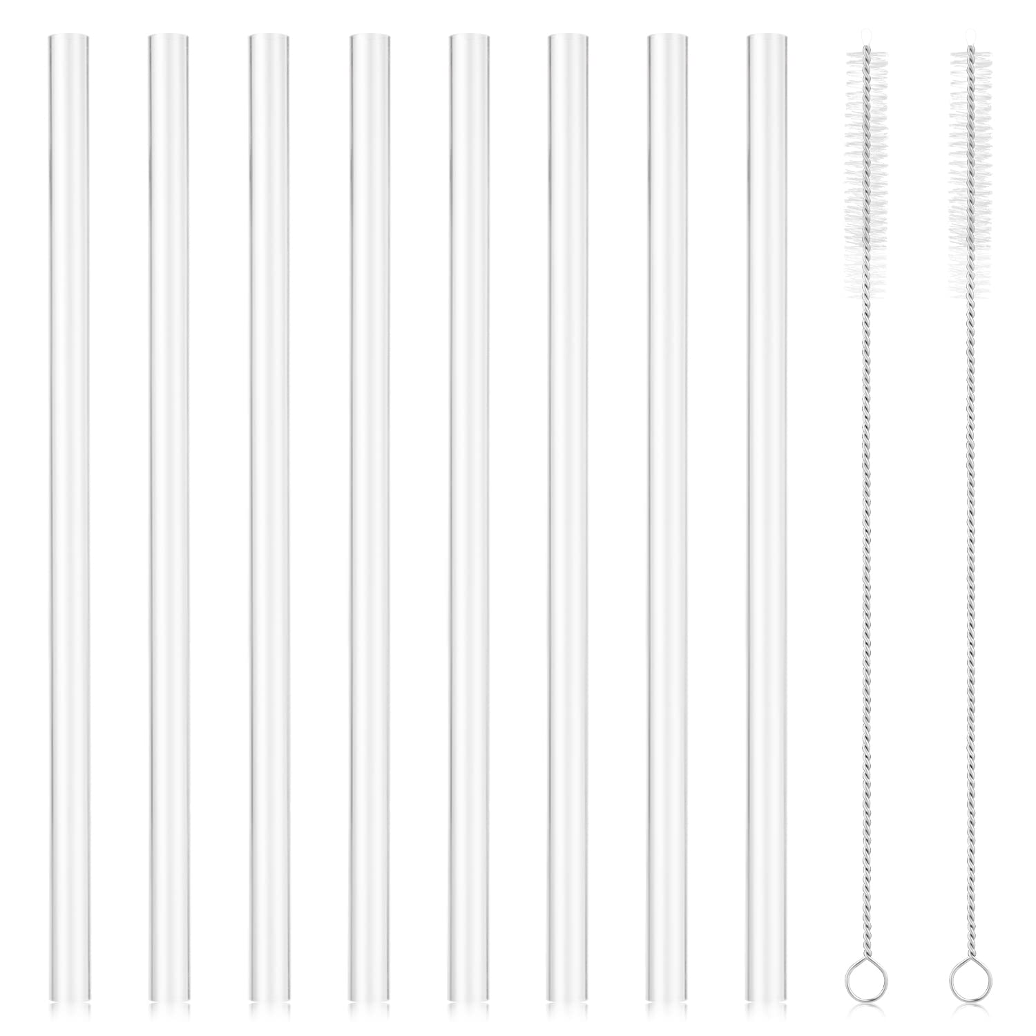 8Pcs Replacement Straws Compatible With Hydro Flask, 24.7Cm/9.7Inch Clear Reusable Straws For Hydro Flask Wide Mouth Straw Lid 4