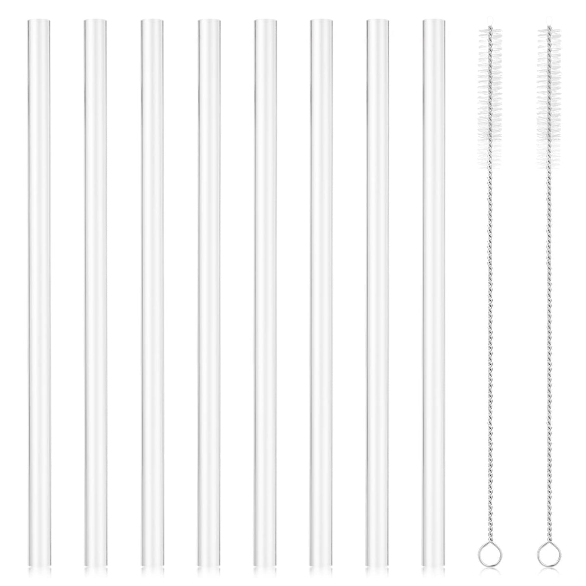 8Pcs Replacement Straws Compatible With Hydro Flask, 24.7Cm/9.7Inch Clear Reusable Straws For Hydro Flask Wide Mouth Straw Lid 4