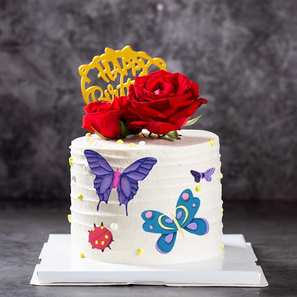 6 Pcs Butterfly Silicone Molds, Bosoirsou Non-Stick Baking Mould Fondant Mold For Cupcake Cake Decoration Gummy Chocolate Candy