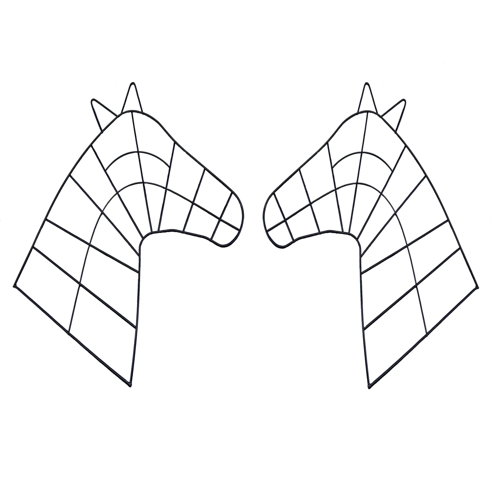 SOHAIL Horse Head Wire Wreath Frame,Metal Floral Flower Wreath Frames Form Making Rings for DIY Christmas New Year Party Home Ou