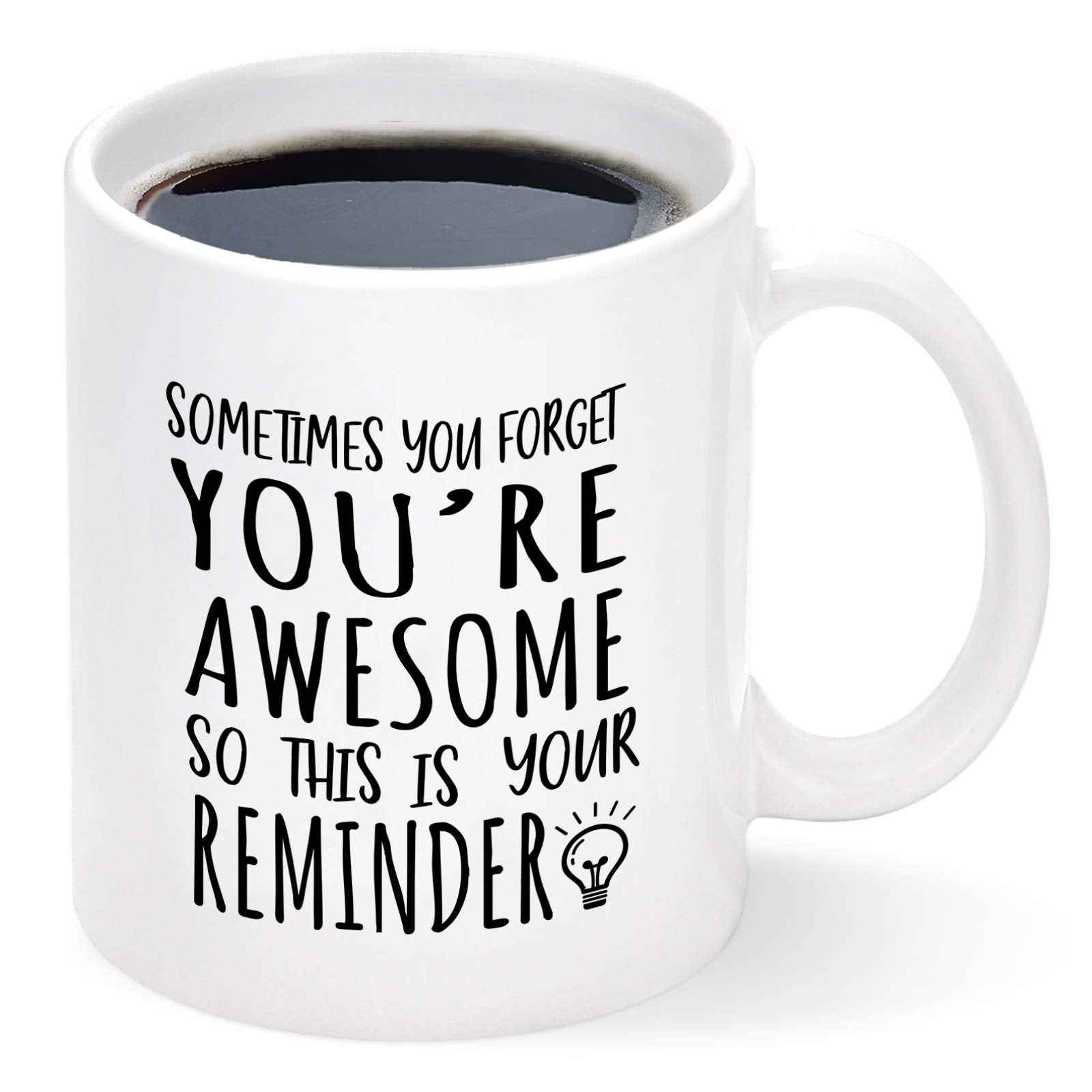 Cabtnca Thank You Gifts, Sometimes You Forget You'Re Awesome Mug, Birthday Inspirational Gifts For Women, Men, Mom, Coworker, Mo