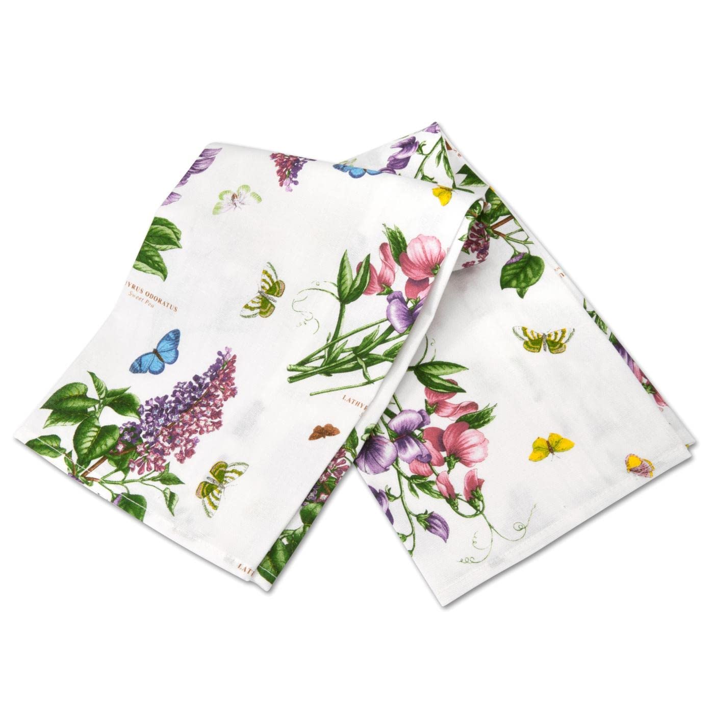 Pimpernel Botanic Garden Collection Tea Towel | Quick Drying Cotton Dish Towel | Multi-Purpose Absorbent Kitchen Towel With Flor