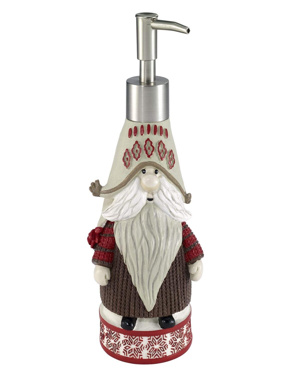 Avanti Linens - Lotion Pump, Resin Bathroom Essentials, Ideal Christmas Decorations (Christmas Gnomes Collection)