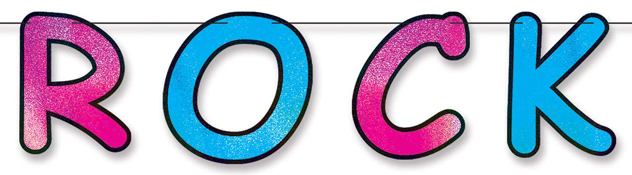Glittered Rock & Roll Streamer Party Accessory (1 Count) (1/Pkg)