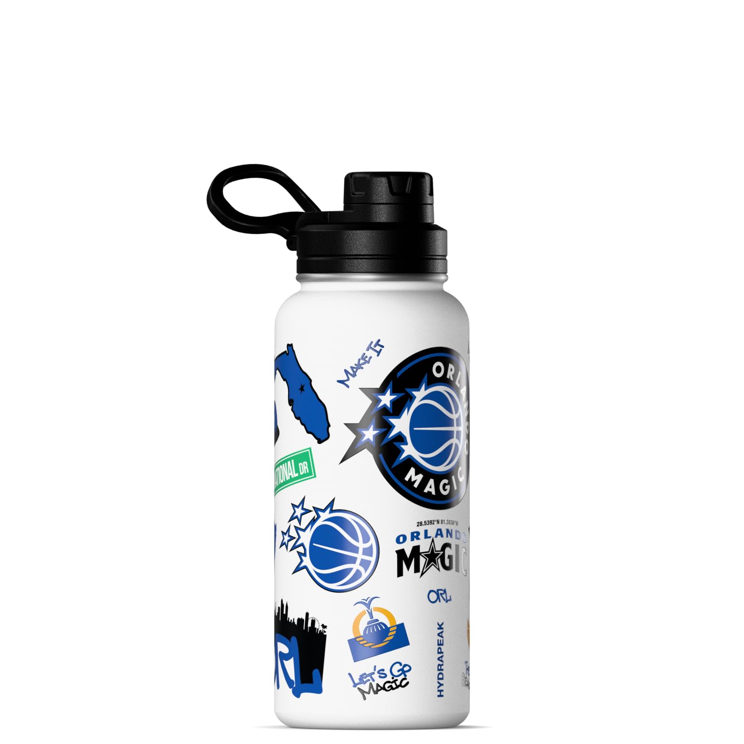 Hydrapeak x NBA Officially Licensed Orlando Magic 32 oz Active Water Bottle with Chug Lid Reusable Stainless Steel Double Wall I