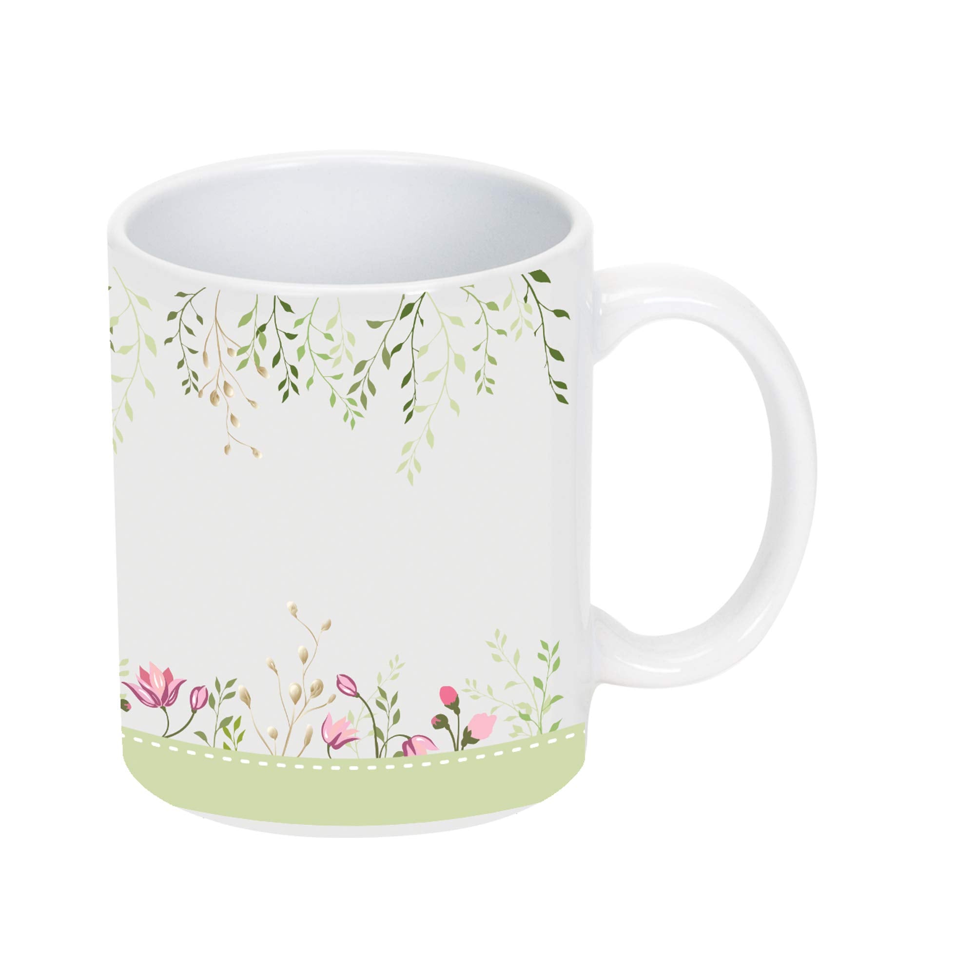 Elanze Designs Nana Blossoms And Climbing Flowers 11 Oz Ceramic Stoneware Coffee Mug