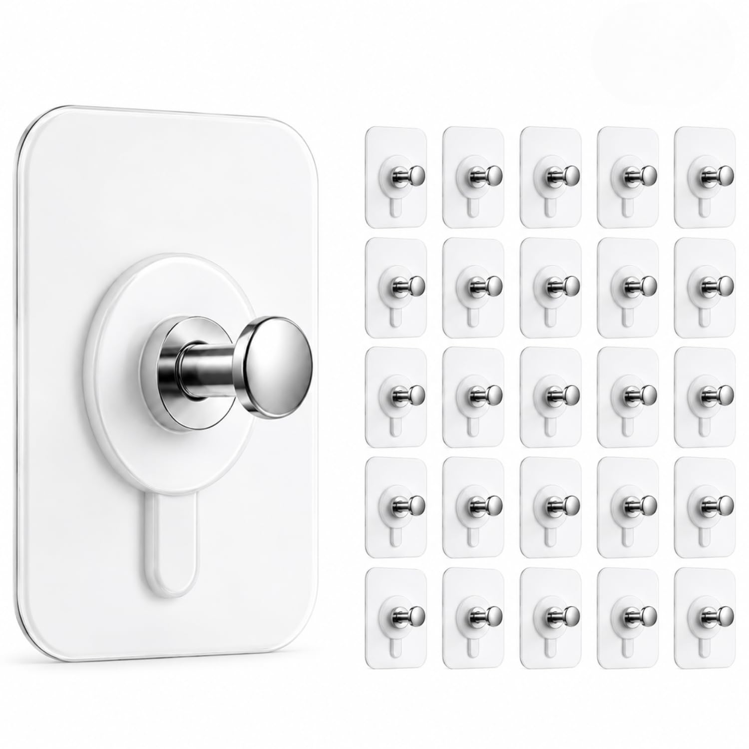 Ziffle Photo Frame Hooks 25 Pcs For Wall Without Drilling, Heavy Duty Self Adhesive Wall Hooks, Transparent Waterproof Hooks For