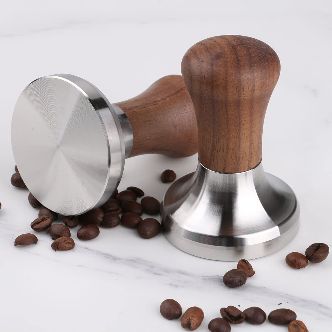 Omgogo Coffee Tamper Flat Espresso Tamper For 51Mm Portafilter Wooden Handle. Barista Espresso Tamper