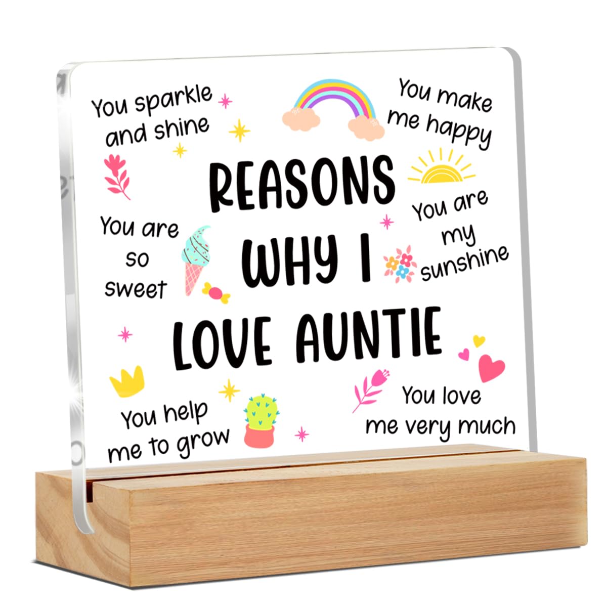 I Love You Gifts for Aunt, Auntie Gifts from Niece Nephew, Thank You Aunt Gifts, Christmas Thanksgiving Birthday Gifts for Aunt 