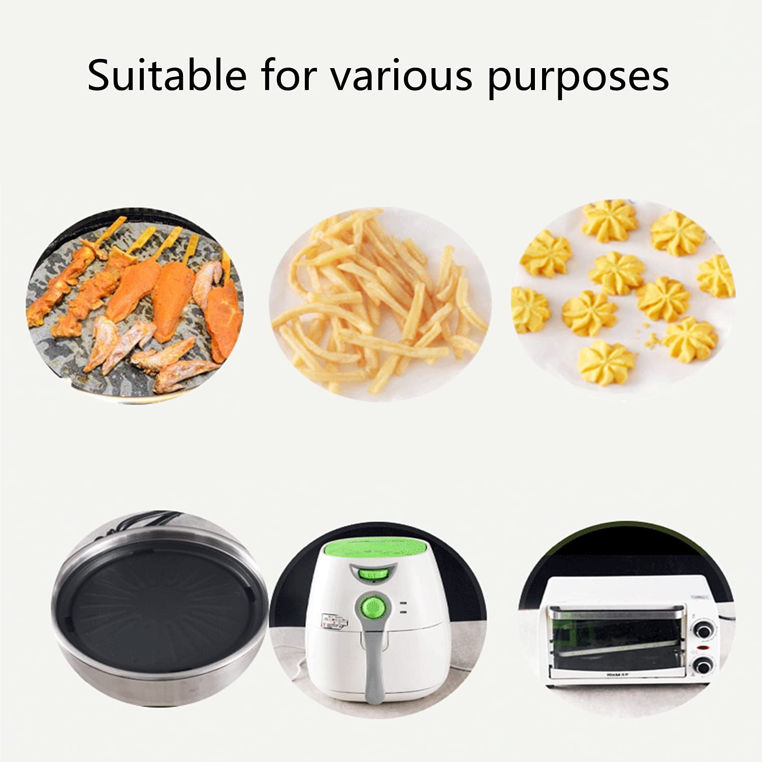 Transun Moo 200 Pcs 8 Inches Parchment Rounds Precut Parchment Circles Baking Paper Liners For Oven, Pans, Air Fryer