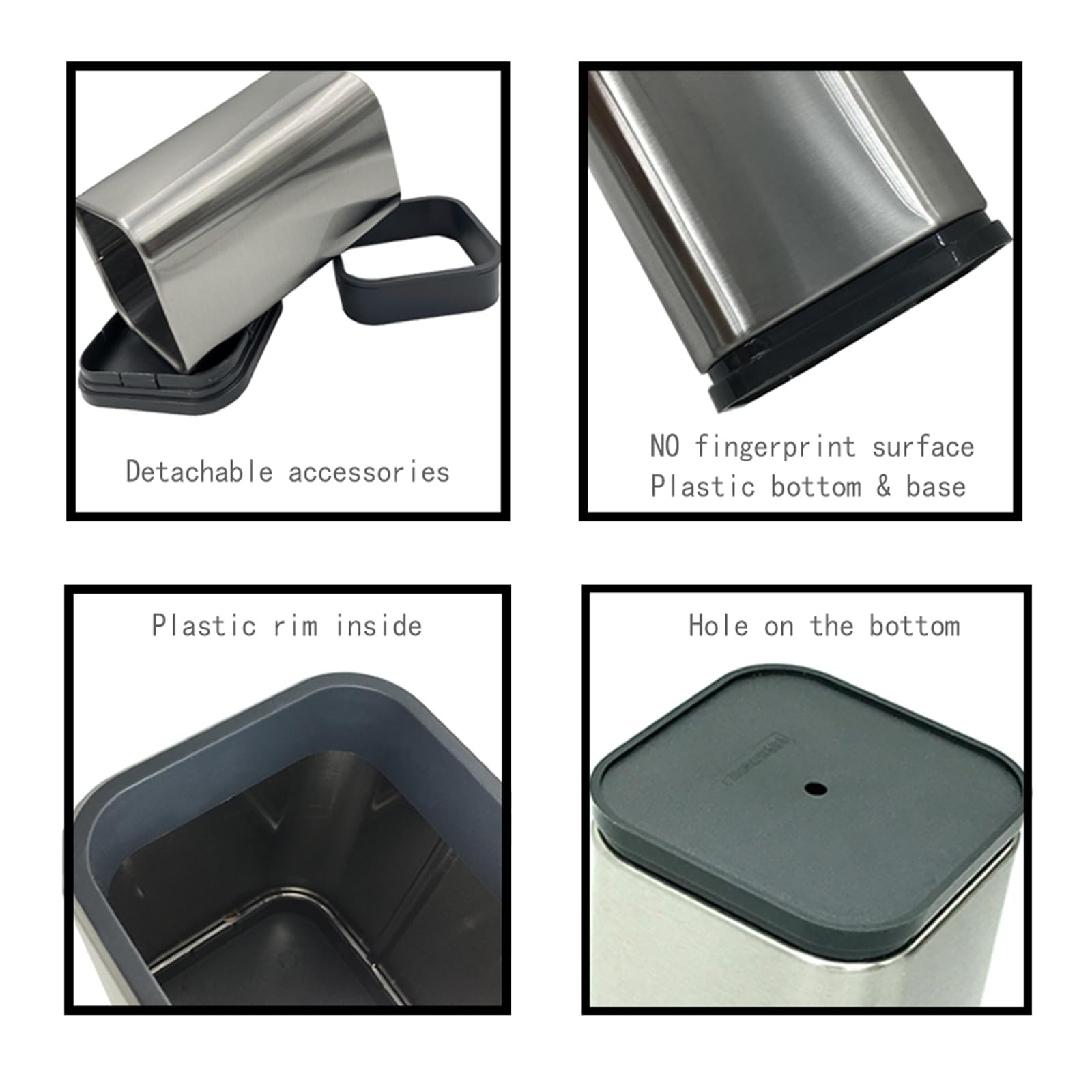 Wskc 2Pc Kitchen Utensil Holder Flatware Caddy Stainless Steel