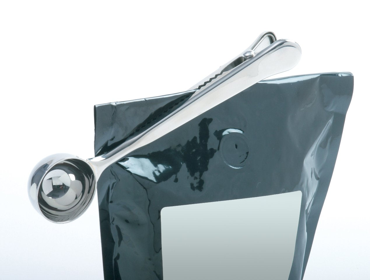 Norpro Coffee Scoop With Bag Clip Stainless Steel 1.5 Tbsp 7.5'' X 1.5'' X .75''