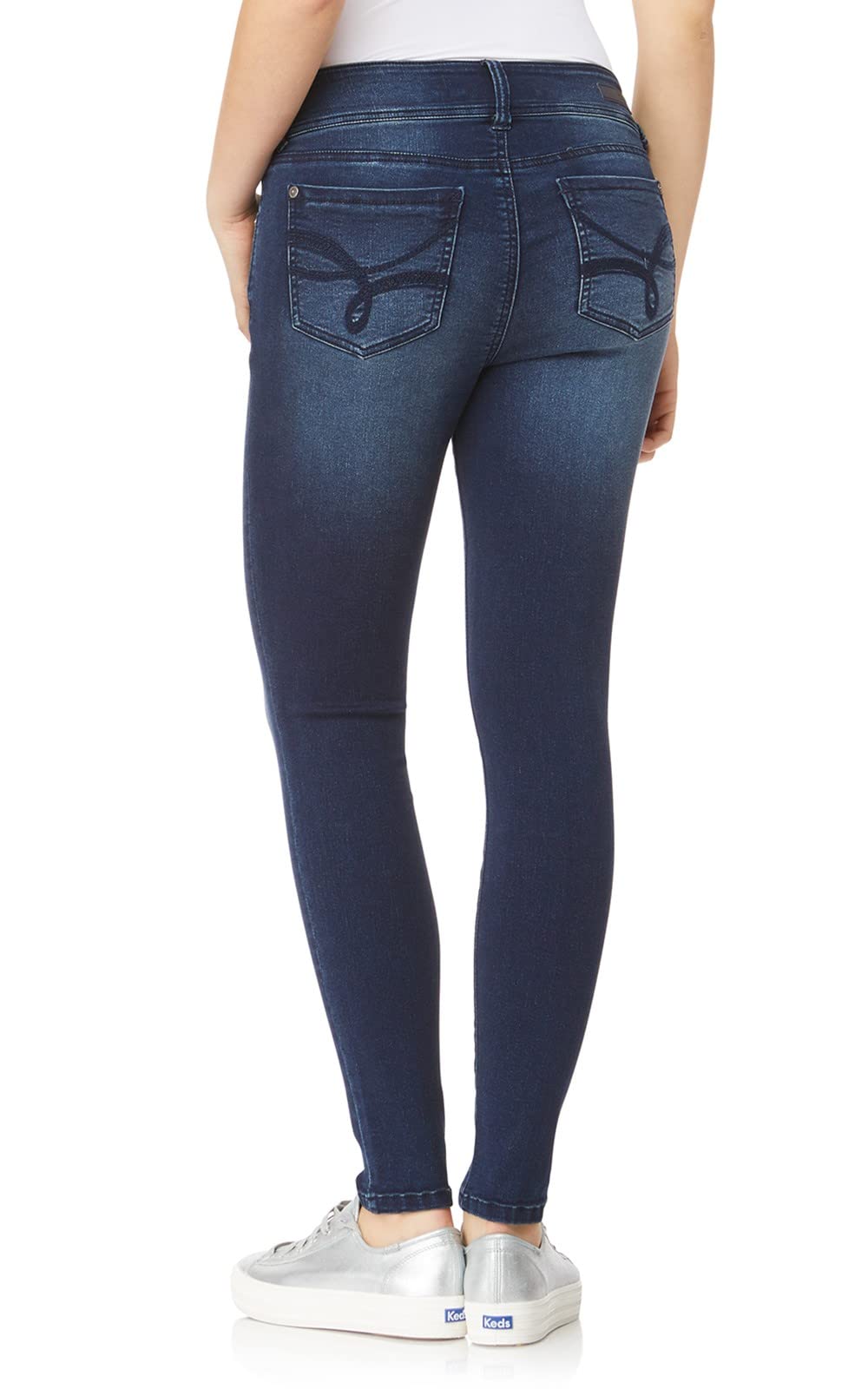 Wallflower Womens Ultra Skinny Mid-Rise Insta Soft Juniors Jeans (Standard And Plus), Shannon, 15 Short