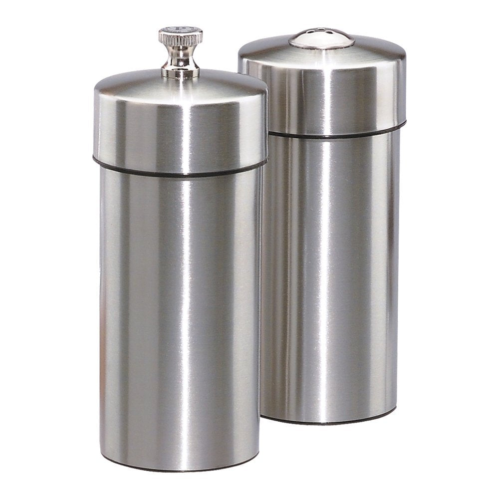 Chef Specialties 5.5 Inch Futura Stainless Pepper Mill And Salt Shaker Set