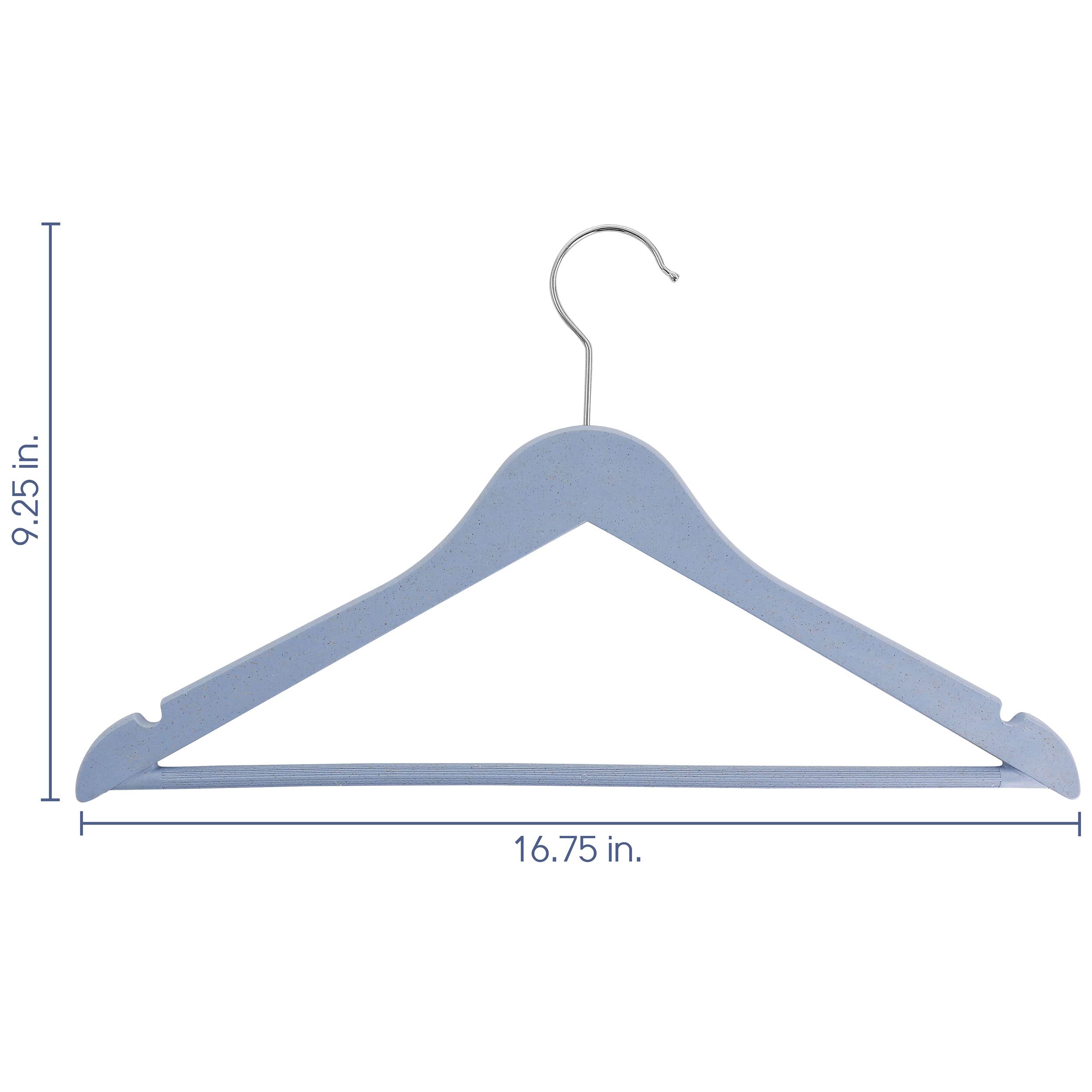 Elama Home 20 Piece Eco Friendly Coat Hangers In Blue (Elh-20)