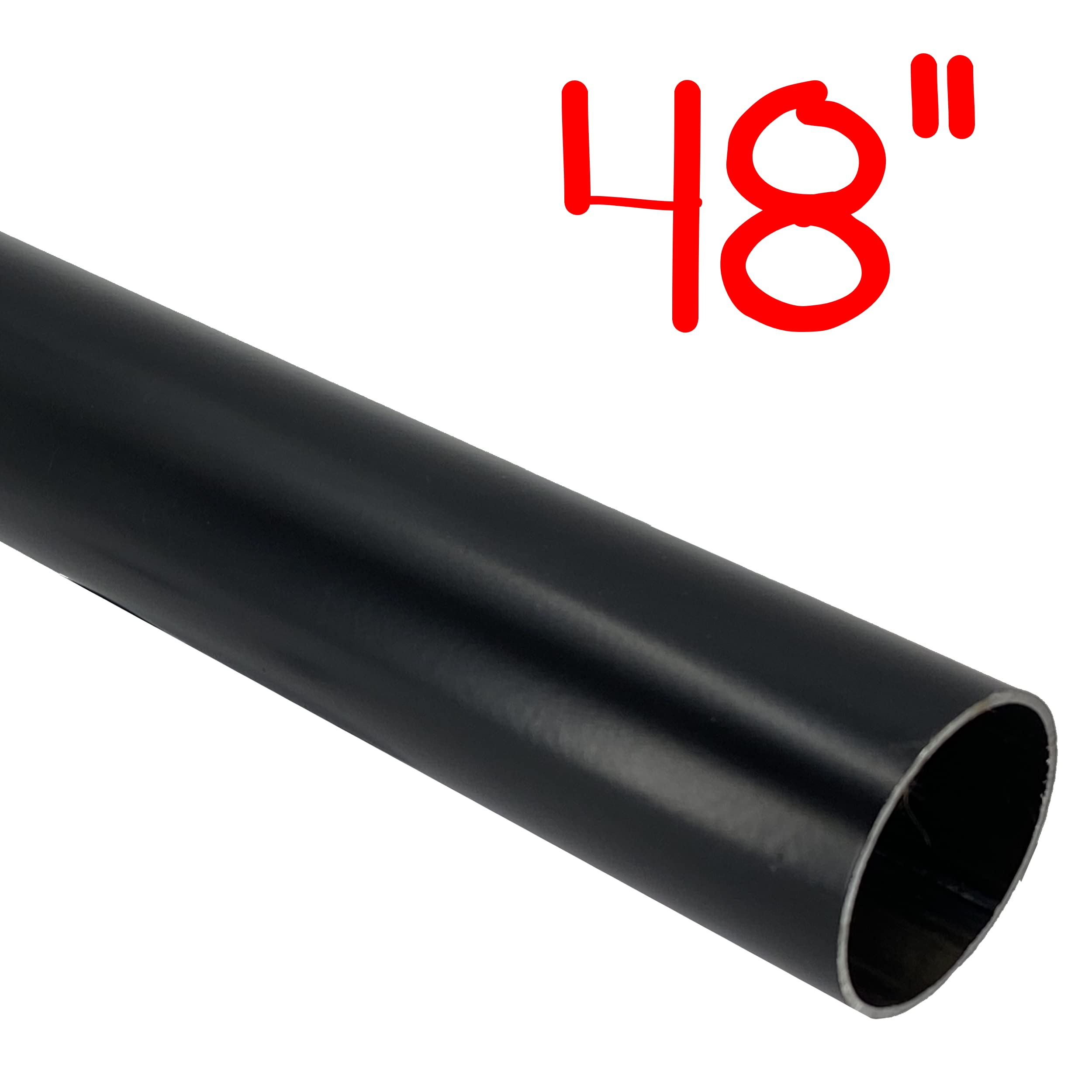 Desunia 48'' Heavy Duty Round Closet Rod | 32Mm Diameter | Black Clothes Pole | 1 Pack