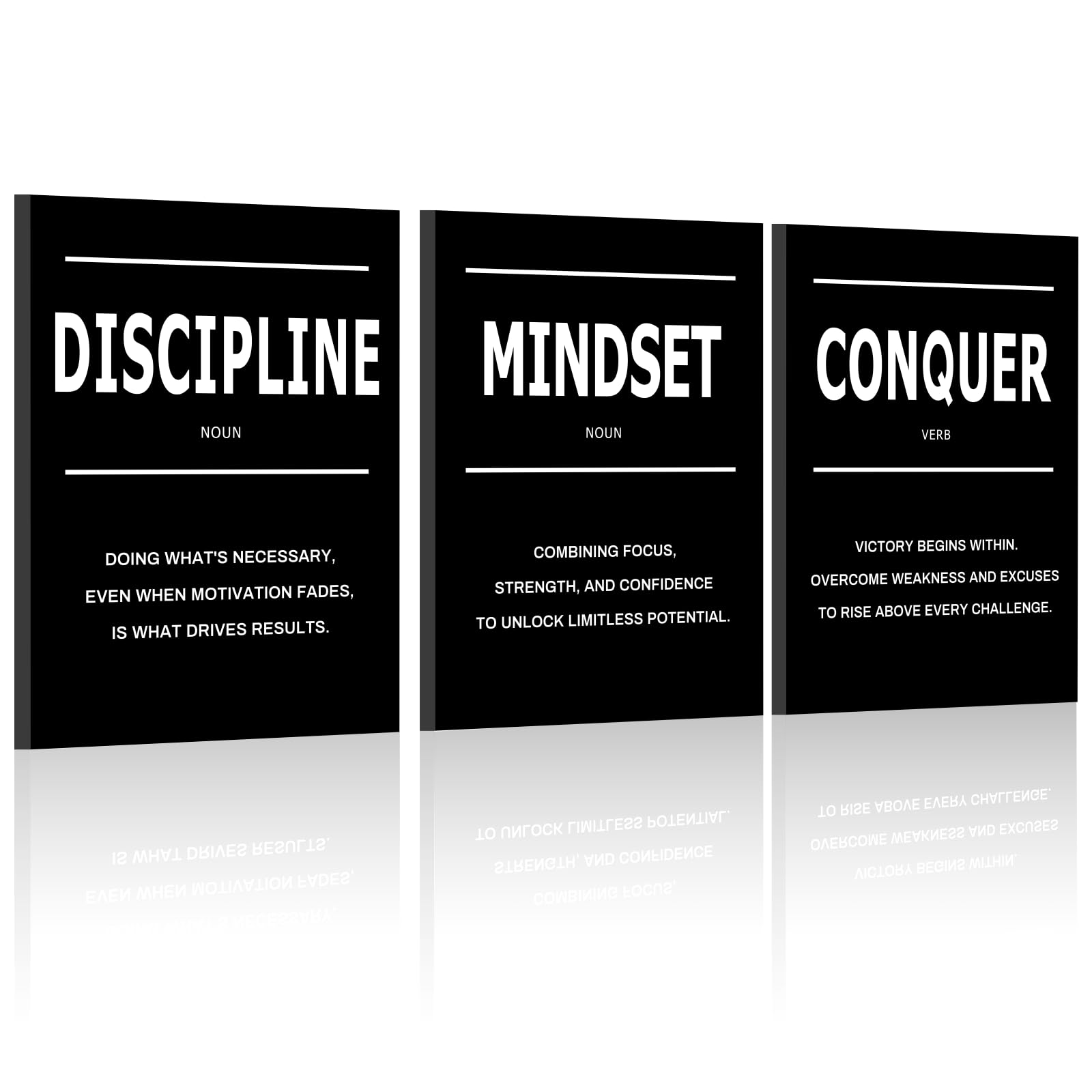 Lmgov Motivational Office Wall Decor, 12 X16 Mindset Wall Art For Men, Black And White Canvas Painting For Bedroom, Bathroom, Po
