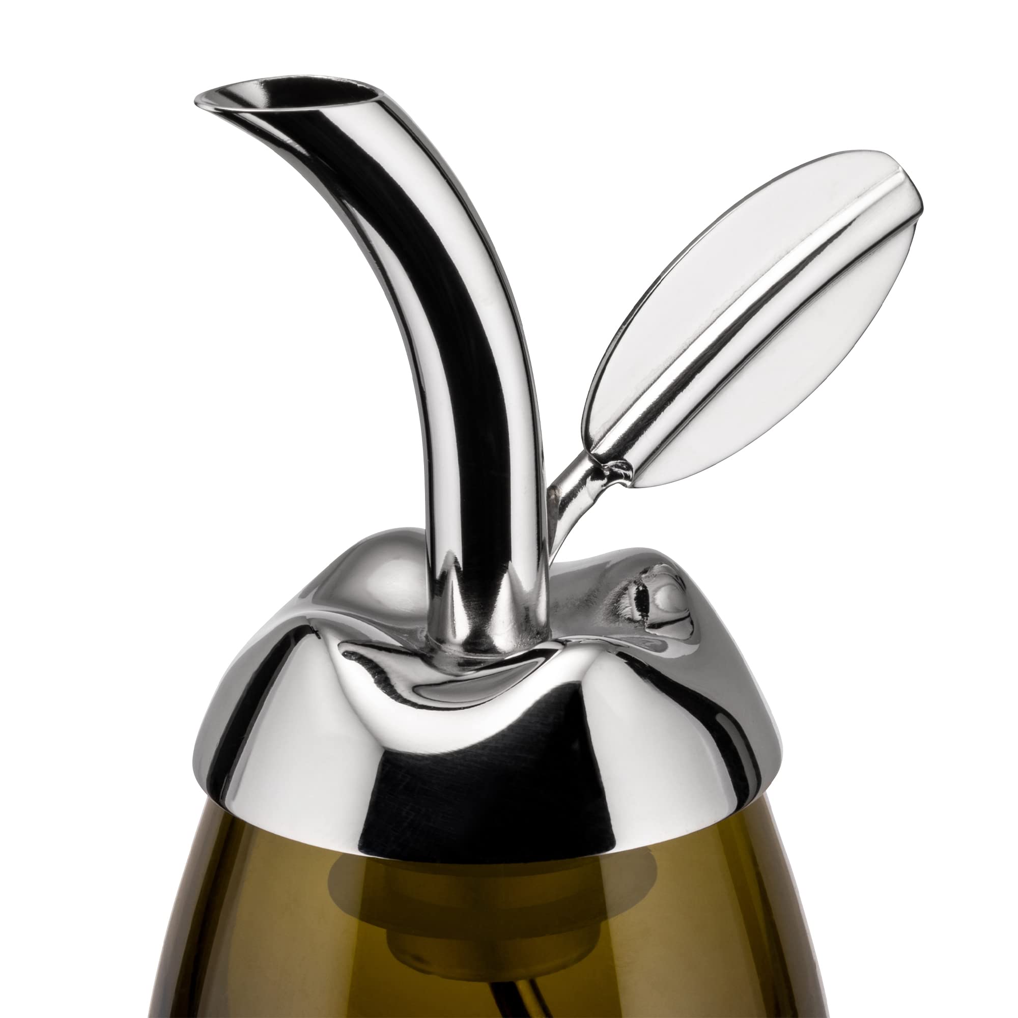 Alessi ''Fior D'Olio'' Pourer For Olive Oil Bottle In 18/10 Stainless Steel Mirror Polished And Thermoplastic Resin With Taster