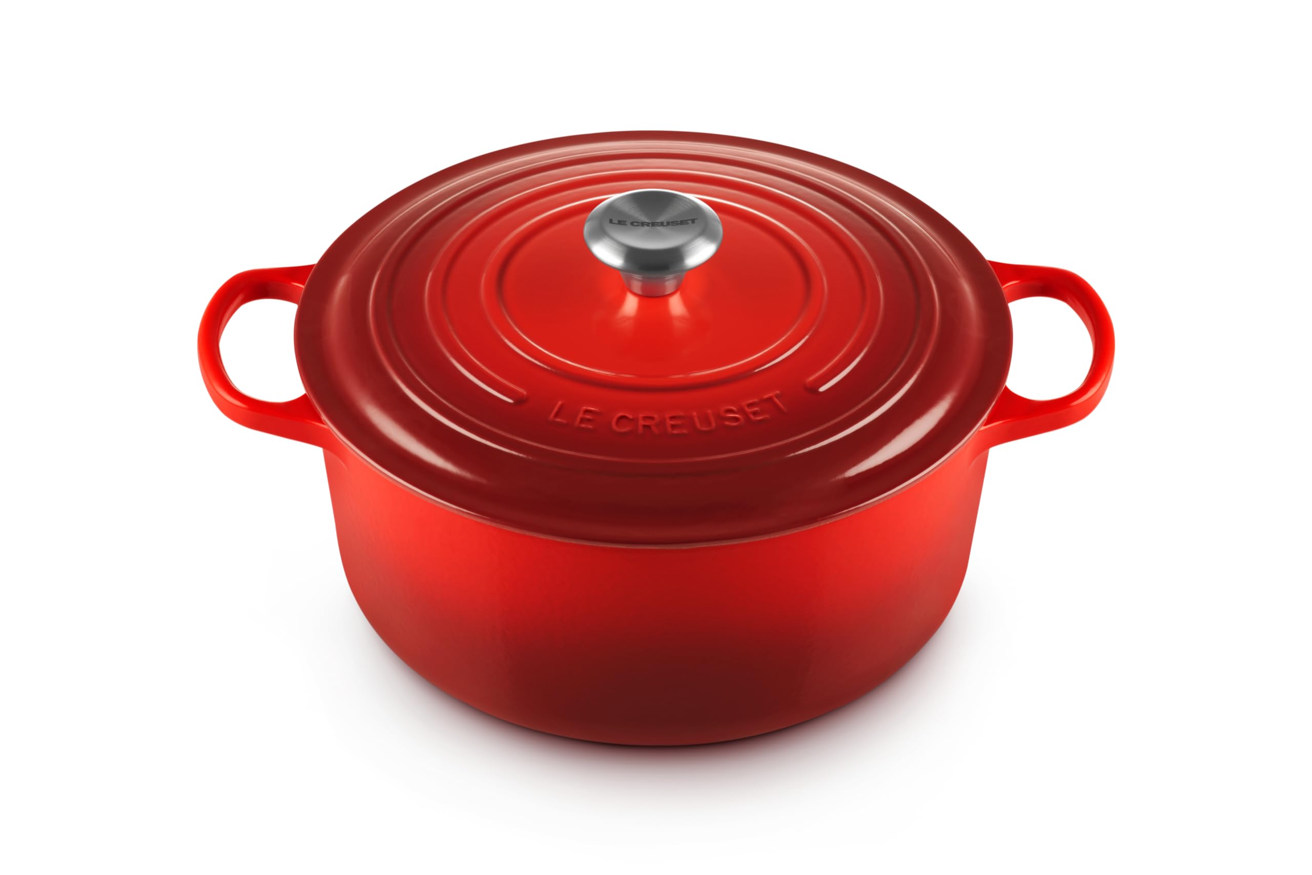 Le Creuset Enameled Cast Iron Signature Round Dutch Oven, 7.25 Qt., Cerise