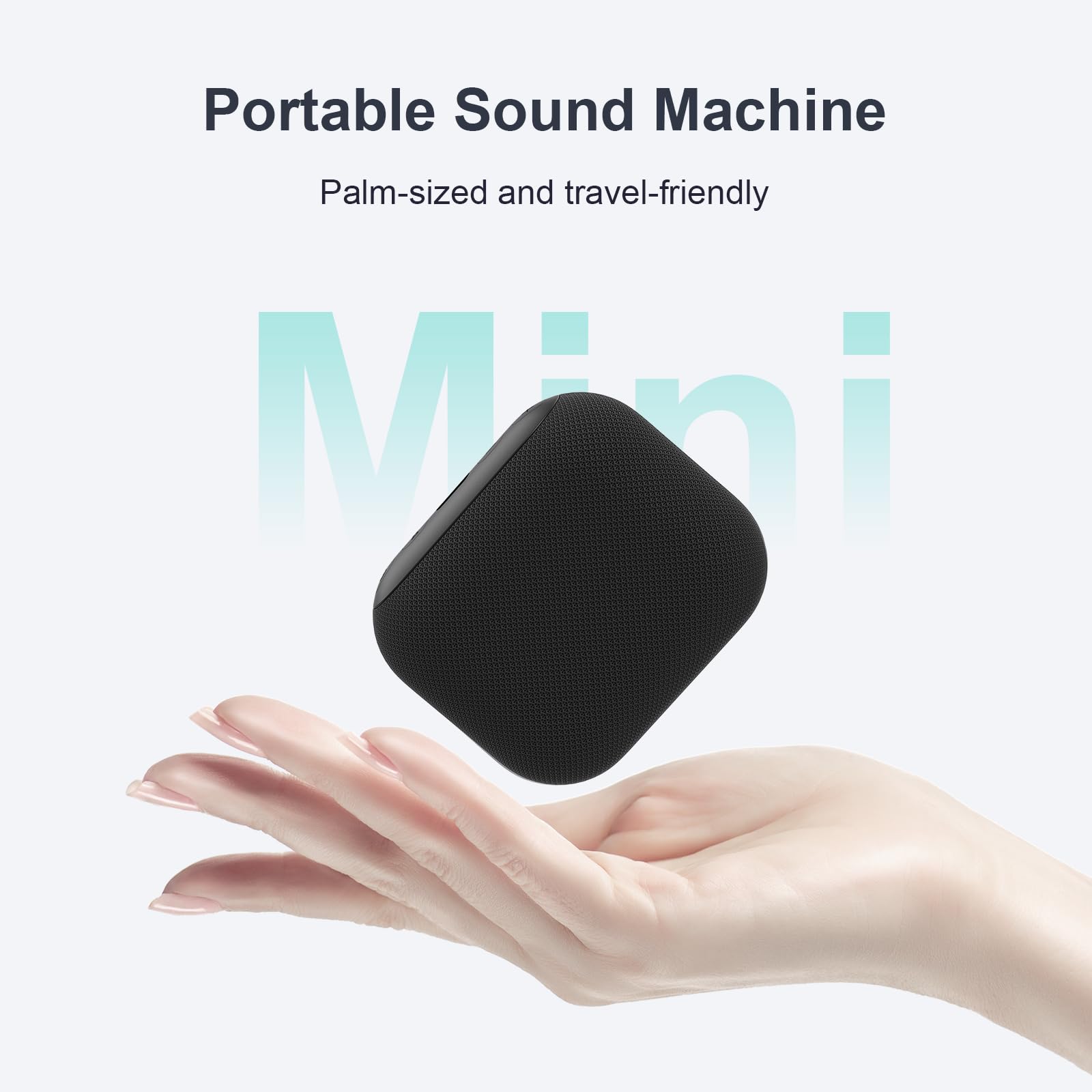 Anjank Mini Portable Sound Machine For Sleep,Travel White Noise Machine For Adults, 20 Soothing Sounds, Powerful Battery, 30-Lev