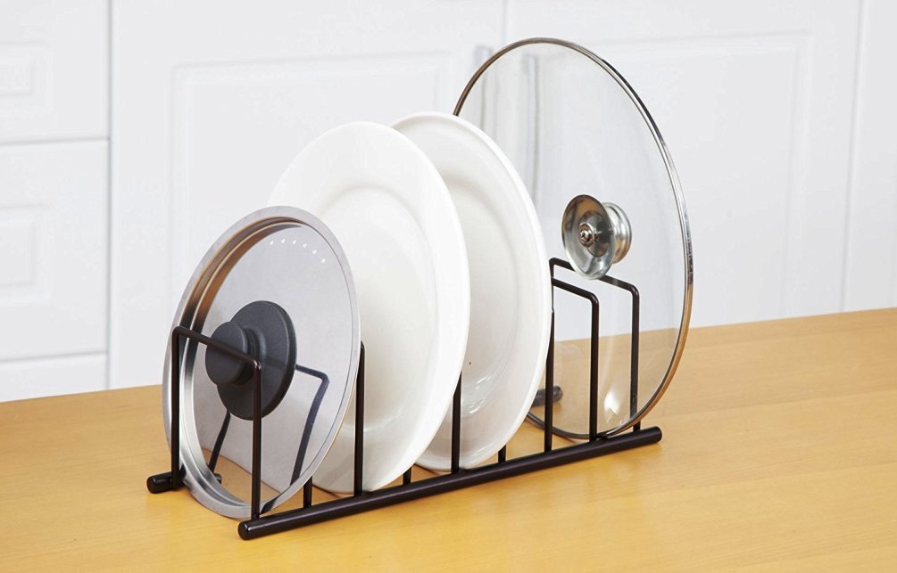 Indian Decor Bakeware Pot Lid Rack Holder Organizer, Pantry And Cabinet Holder/Kitchen Storage/Kitchen Shelf/Plate Rack/Kitchen 