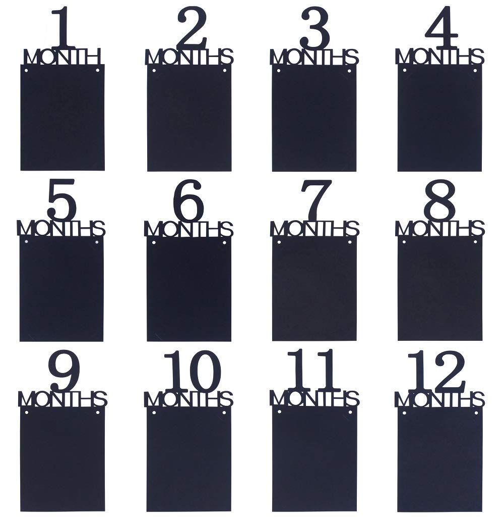 Angel Q House 1St Birthday Baby Photo Banner Growth Record 1-12 Month Photo Prop Monthly Milestone Photograph Bunting Garland,Fi