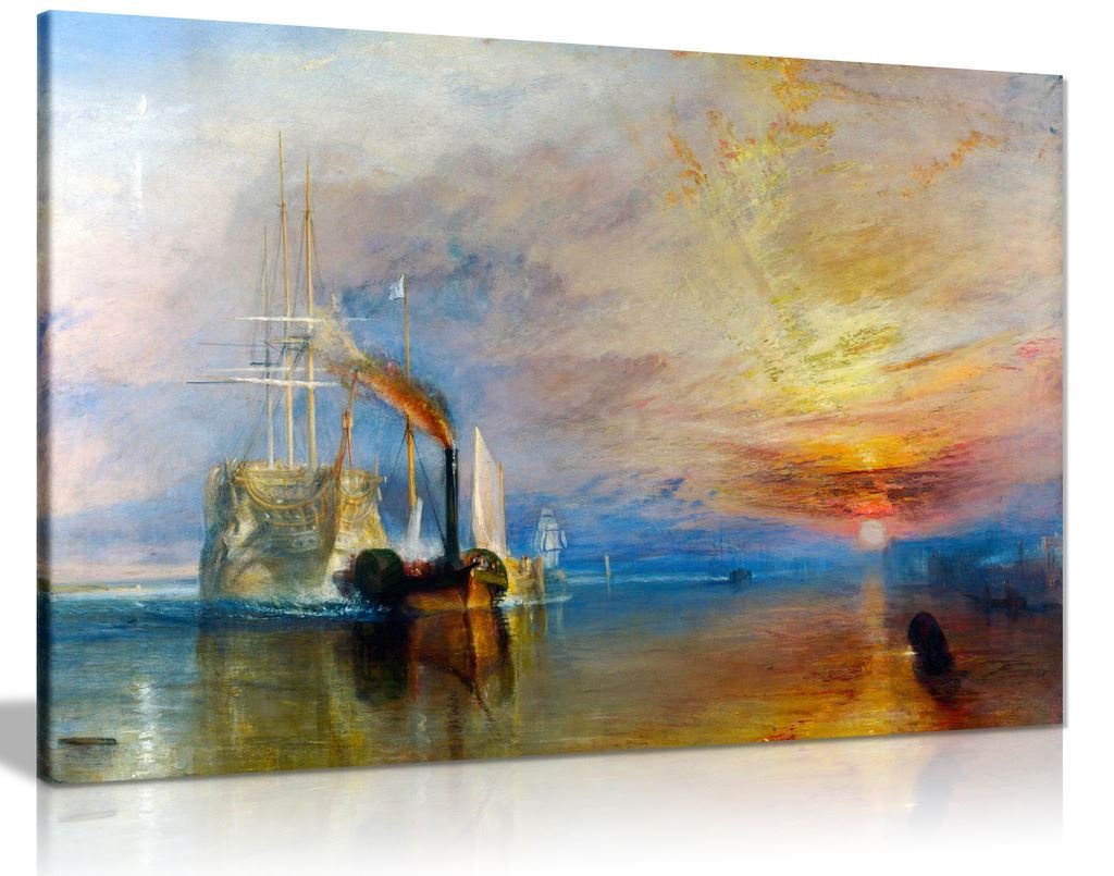 J.M.W. Turner Fighting Temeraire Deception Canvas Wall Art Picture Print (36X24In)