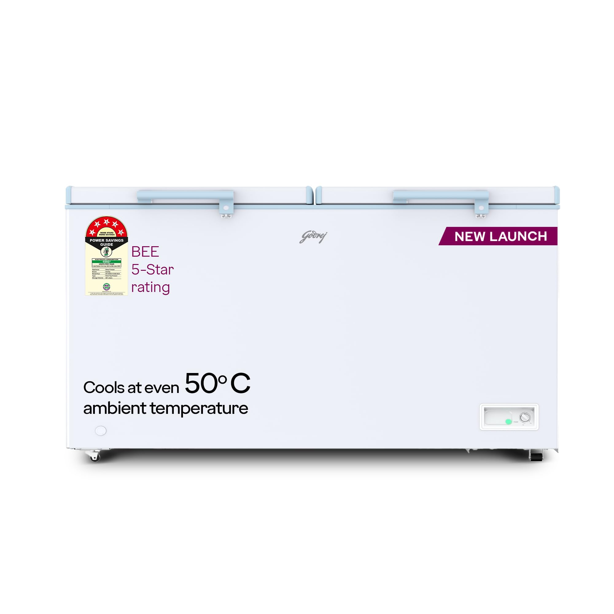Godrej 505 L 5 Star, 5 Years Comprehensive Warranty, Double Door Convertible Deep Freezer (Dh Esnch 525E 2Hcnp Rw, White)