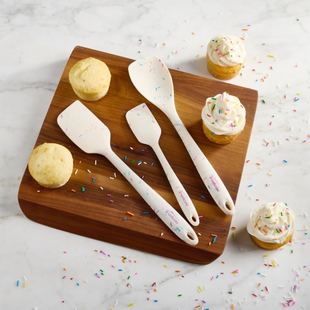 Trudeau Confetti Silicone Set Of 3 Spatulas