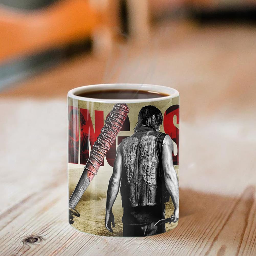 Aigori Walking Dead Coffee Mug - Gift For Fans Who Like Negan - Color Changing Ceramic Coffee Mug(11Oz) - Twd Gifts For Hallowee