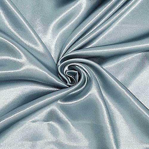 Balsacircle 108-Inch Dusty Blue Round Satin Tablecloth Table Cover Linens For Wedding Party Catering Kitchen Dining Events Kitch