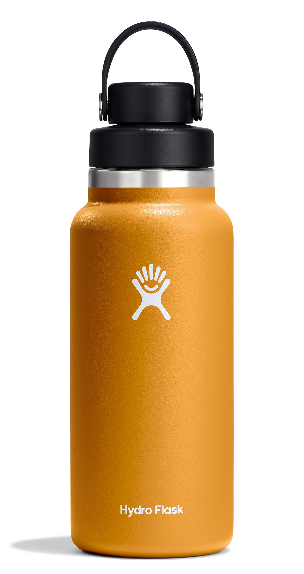 Hydro Flask Water Bottle - Insulated Stainless Steel - Wide Mouth Chug Lid, Non Spill, Leakproof in 32 Oz Fossil Brown