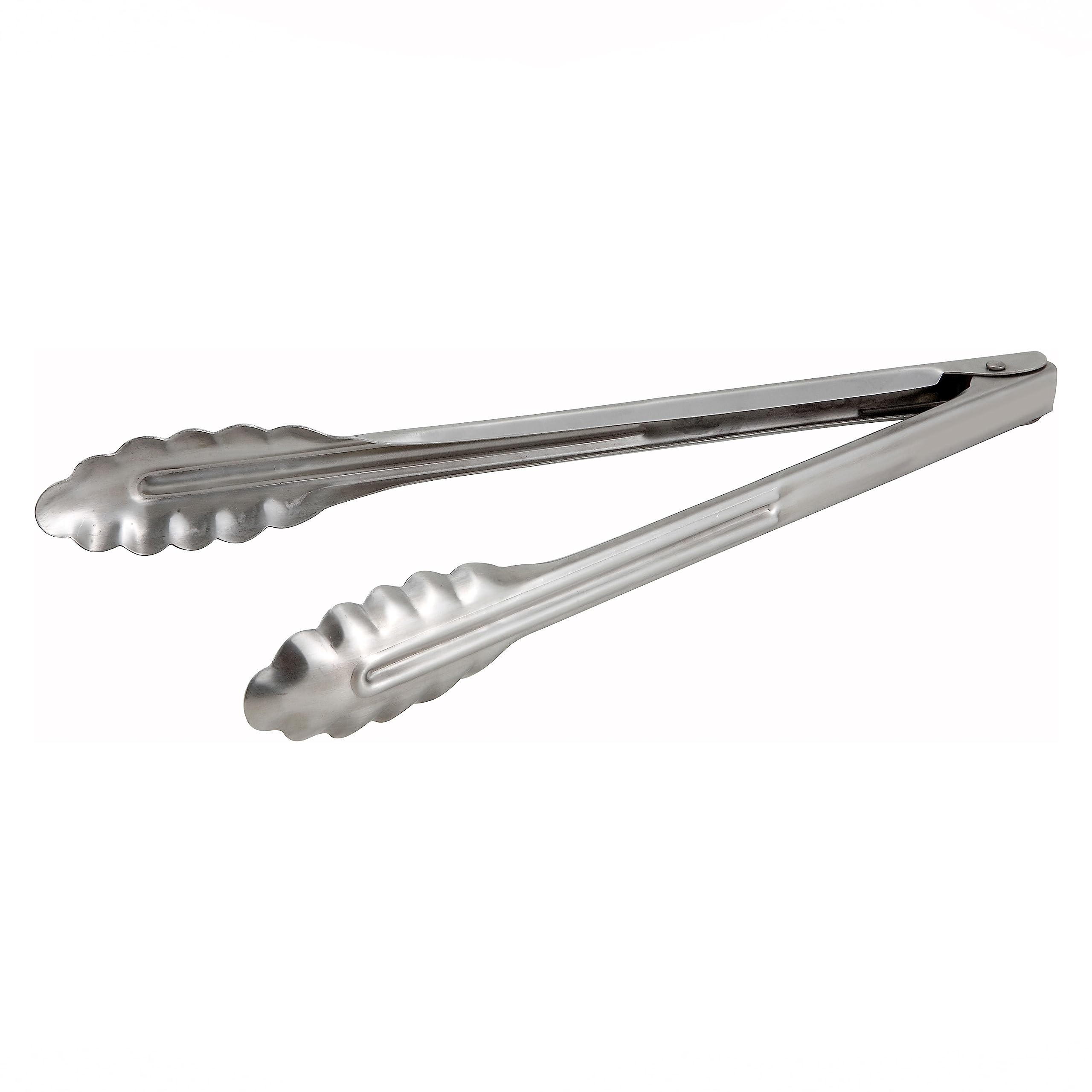 Winco Stainless Steel, Coiled Spring Utility Tong Heavyweight, 12Inch, Medium