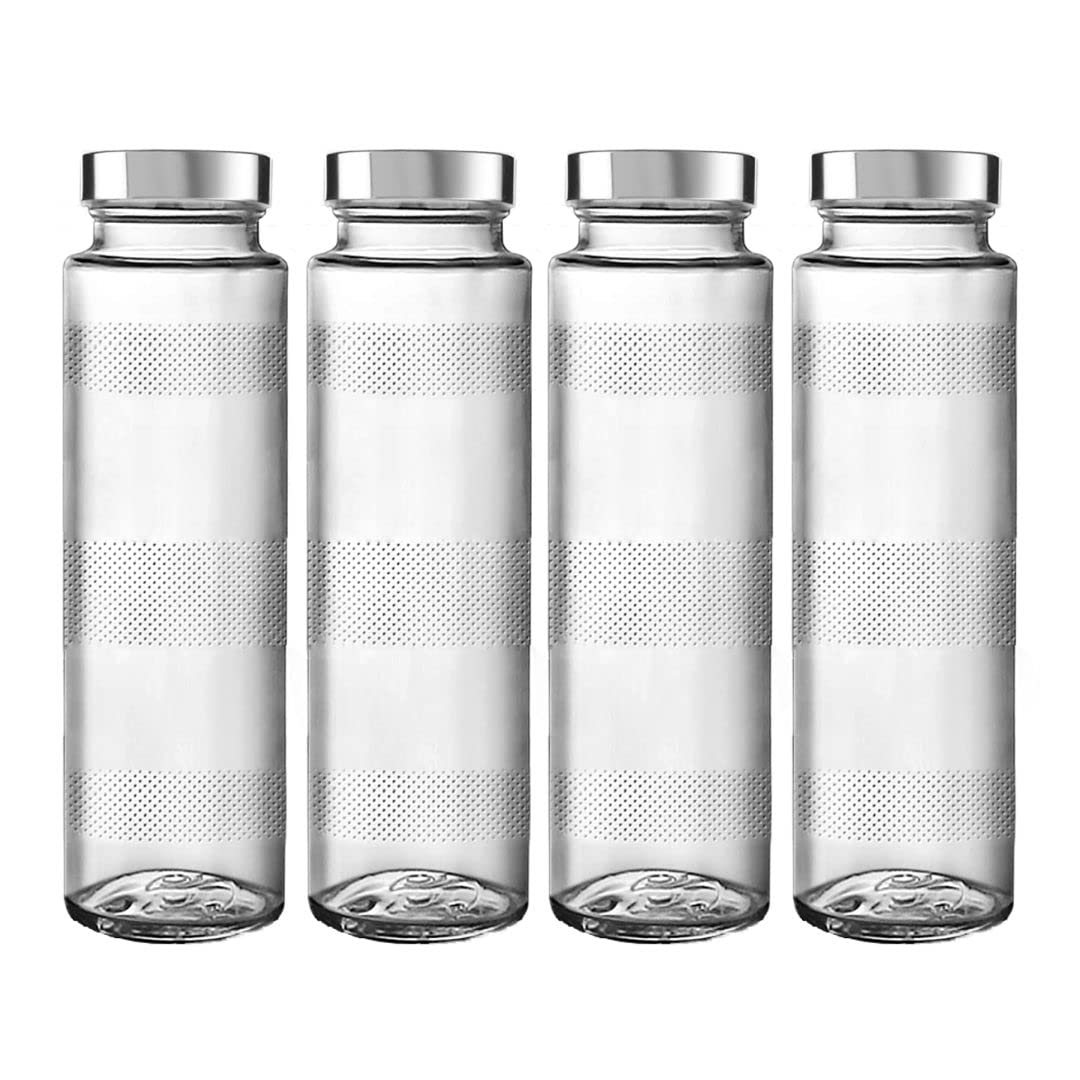 Pure Tree Glass Water Bottle 750 Ml (Pack Of 4)