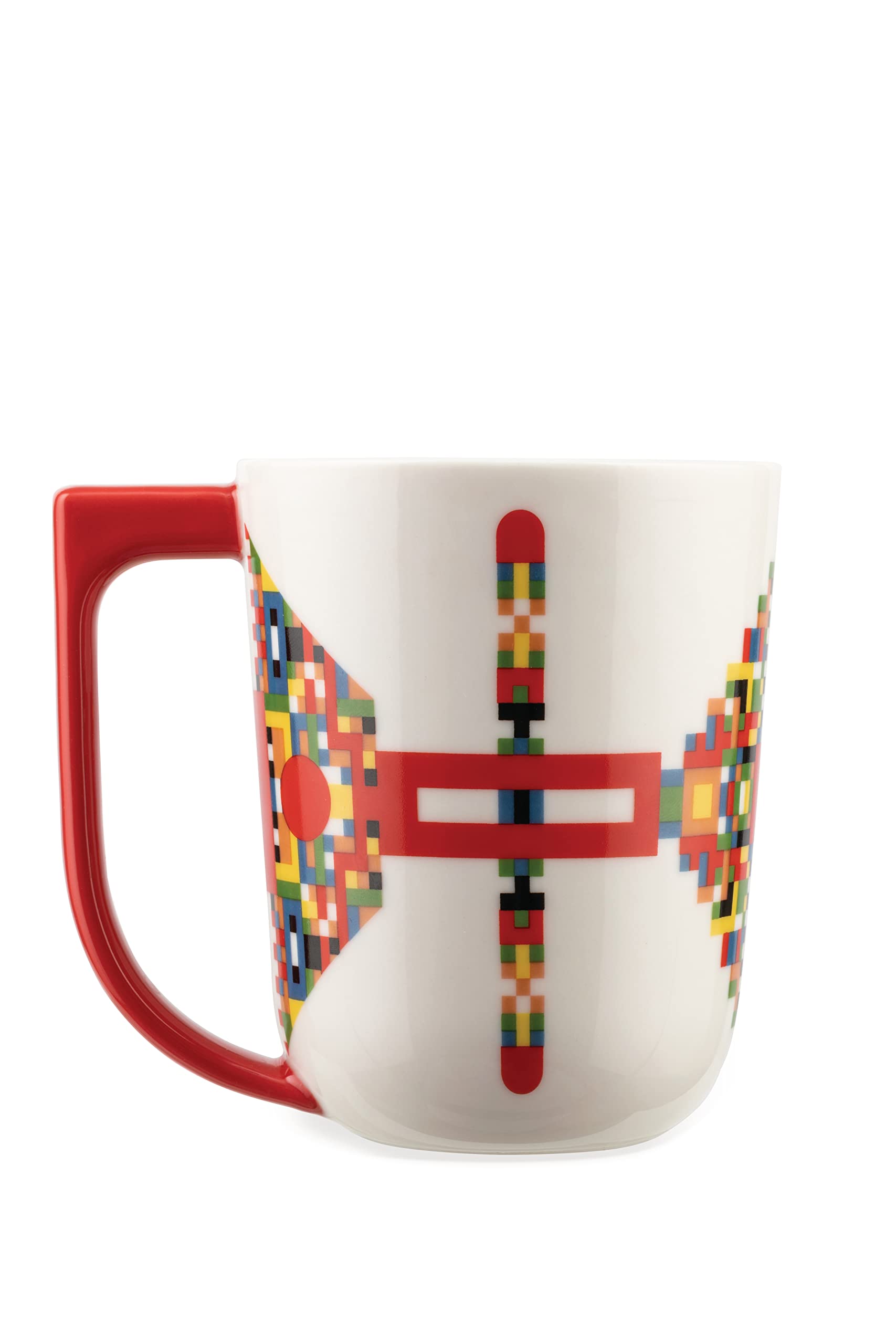 Elena Salmistraro Alessi Holyhedrics ESA09 1 - Design Mug with Balanced Dimensions, in Porcelain Decorated with Hand Applied Dec