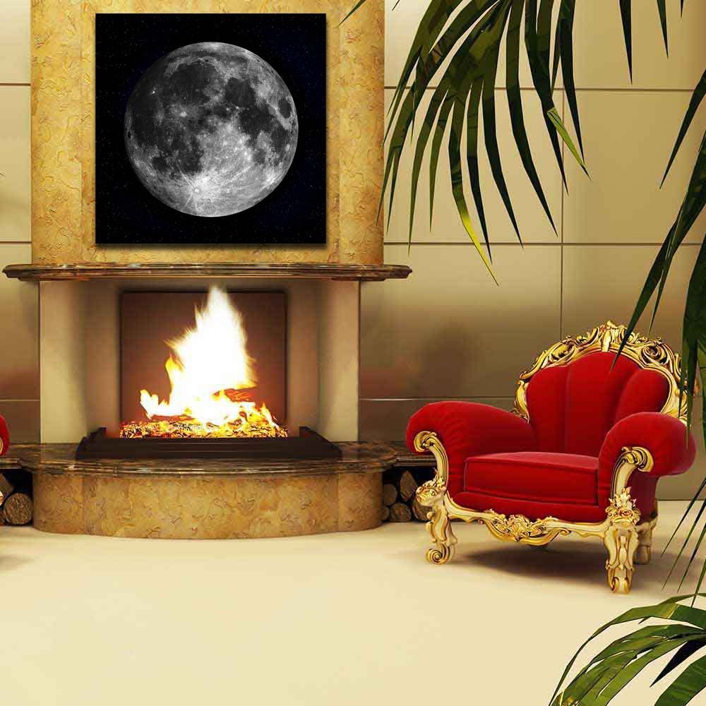 Pitaara Box Full Moon in The Night Sky | Peel & Stick Vinyl Wall Sticker for Bedroom & Living Room | 16 x 16 inch (41 x 41 cms)