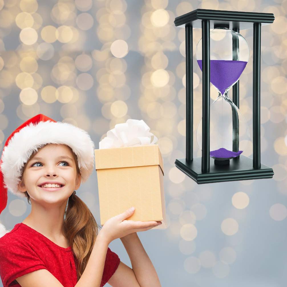 45 Minutes Hourglass Sandglass Timer Sand Timer Clock 45 Min Wooden Frame Home Decoration Office Ornament Wooden Frame Kitchen T