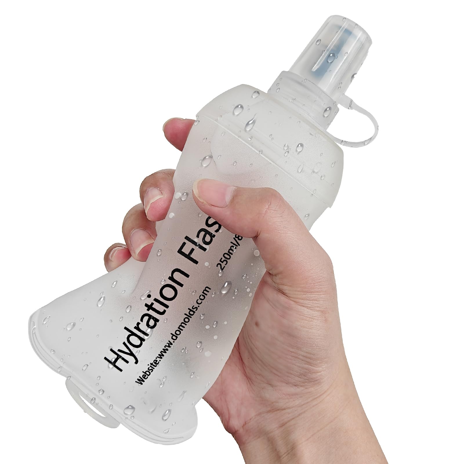 EVANESORA 250ml Soft Flask, TPU Collapsible Water Bottles for Cycling Hydration, Travel, Sports, Climbing, Hiking, Marathon, Run
