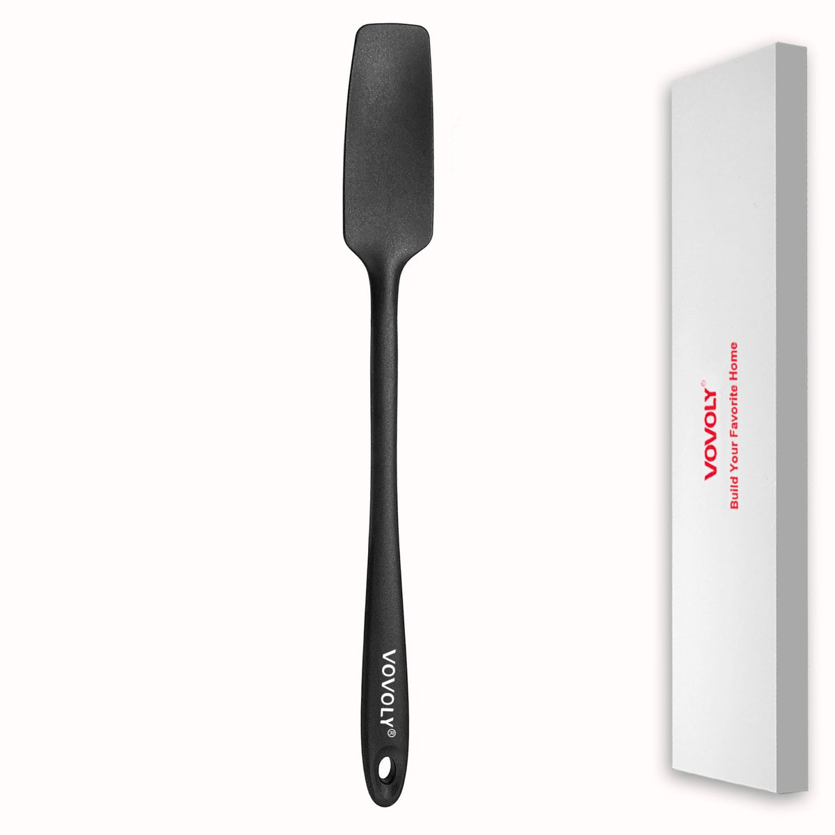 Vovoly Silicone Jar Spatula, Small Head With Long Handle, Rubber Spatulas Scraper For Jar, Blender, Bottle, Etc. High Heat Resis