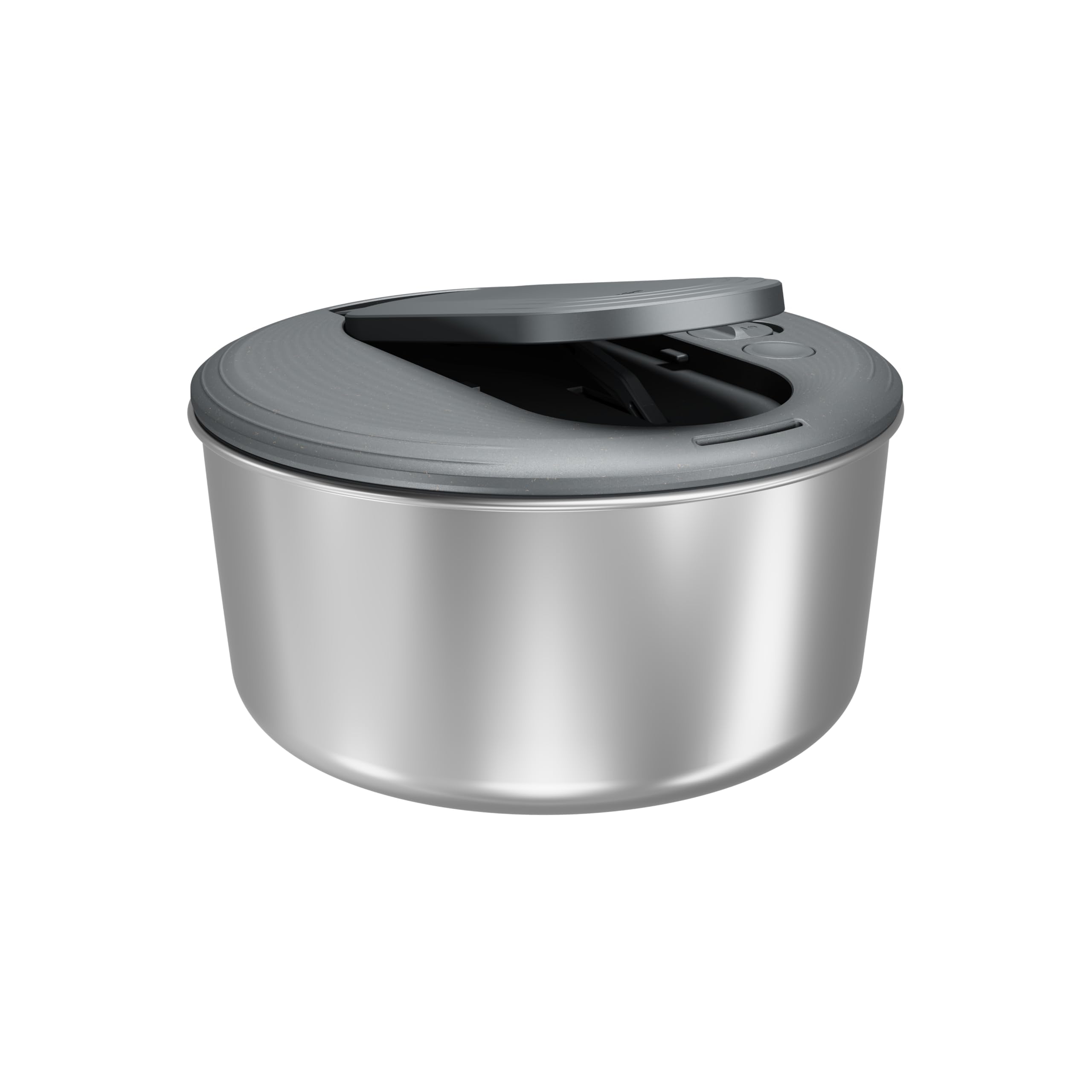 Zyliss Swift Dry Stainless Steel Salad Spinner - Fruit Cleaner & Lettuce Spinner with Push Pump - Non-Slip Bowl - Dishwasher Saf