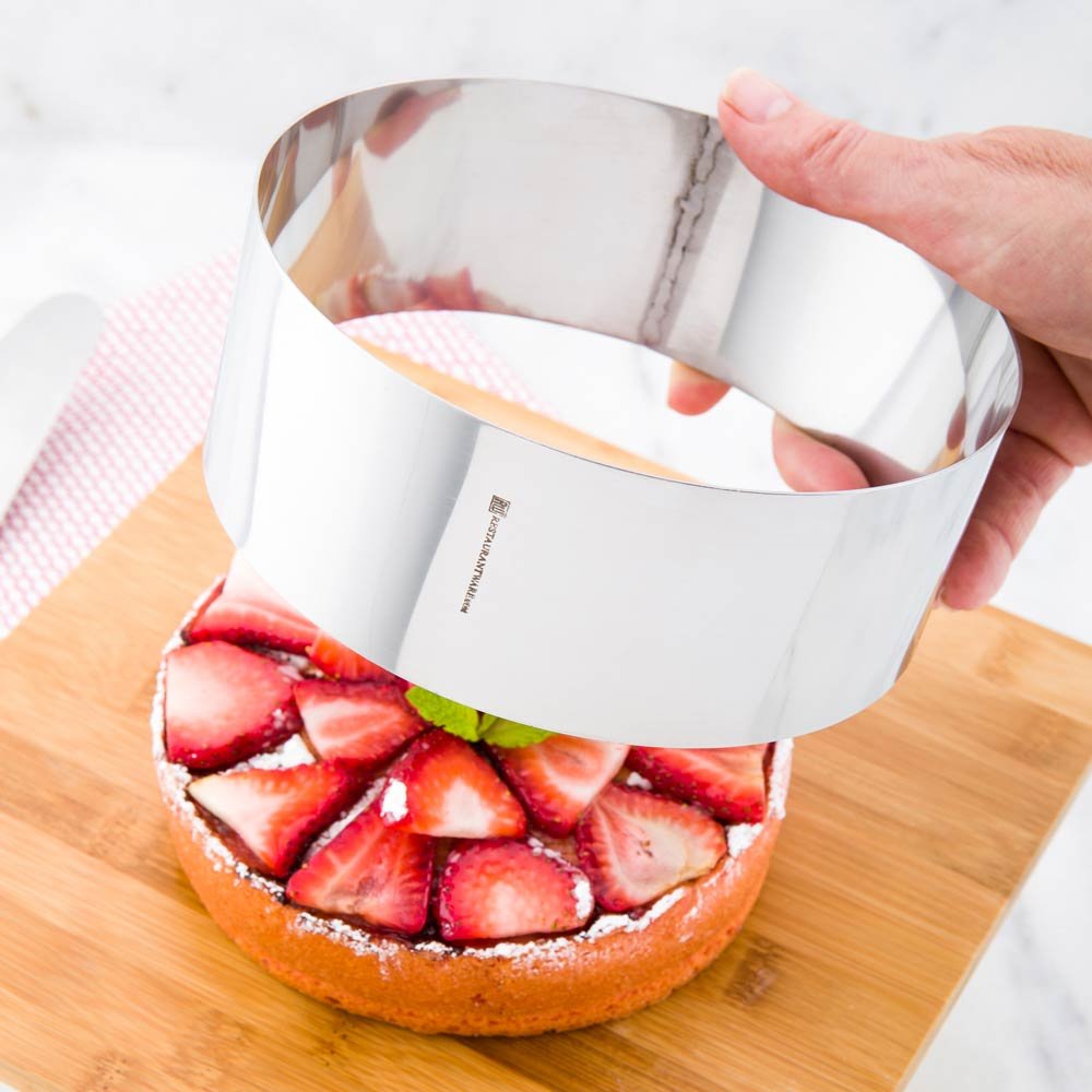 Restaurantware 5 X 2.4 Inch Baking Ring 1 Round Cake Ring - Oven-Ready Freezable Stainless Steel Ring Mold Dishwashable For Cook