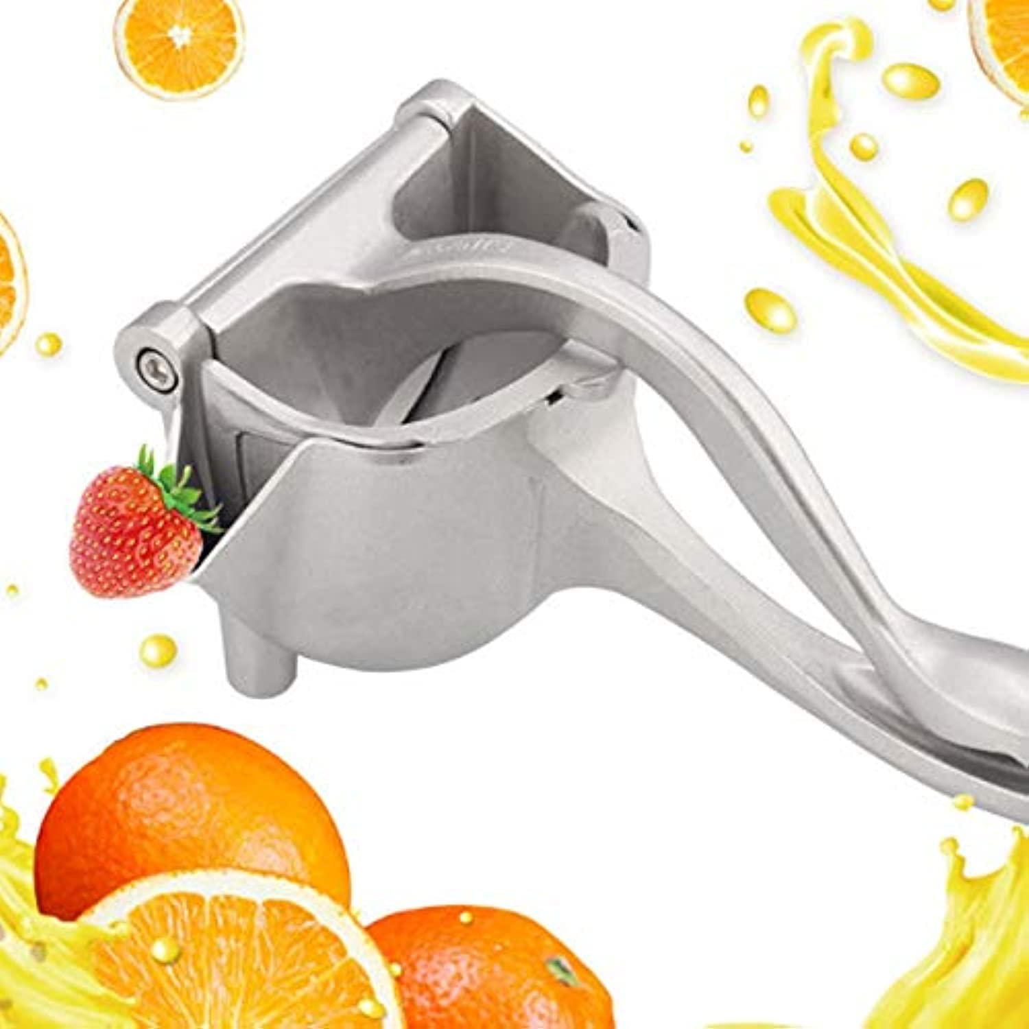 Manual Fruit Press Juicer, Heavy Duty Single Press Lemon Squeezer Premium Quality Metal Aluminum Alloy Hand Juicer Fruit Squeeze