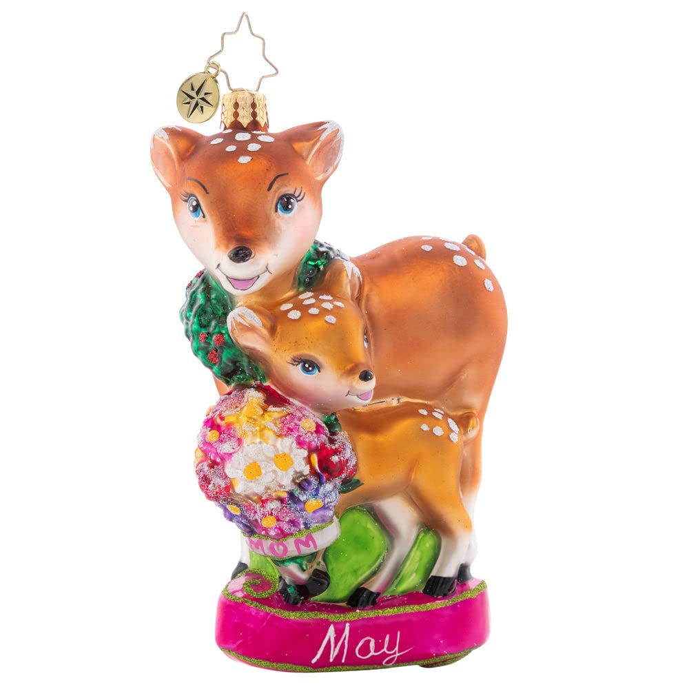 Christopher Radko Hand-Crafted European Glass Christmas Decorative Ornament, Celebrate All Moms