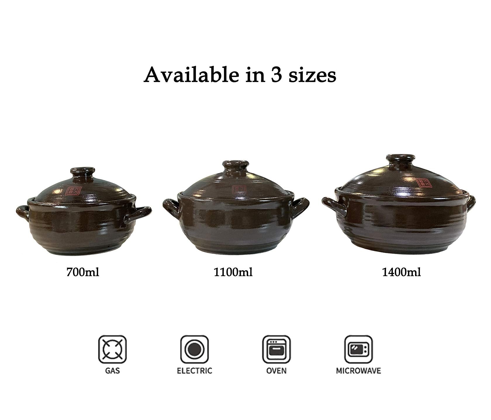 Onggijonggi Korean Earthenware Clay Hot Pot (1400Ml)