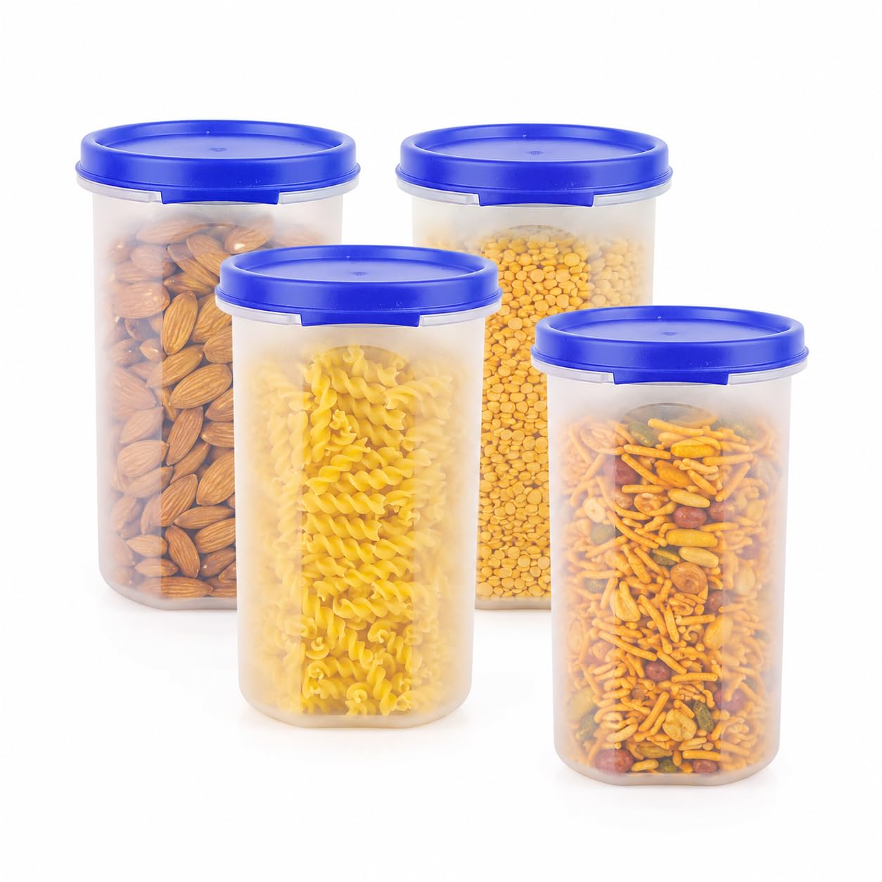 Cutting Edge 585Ml Smart Slim Storage Airtight ContainerDark Blue,Set Of 4