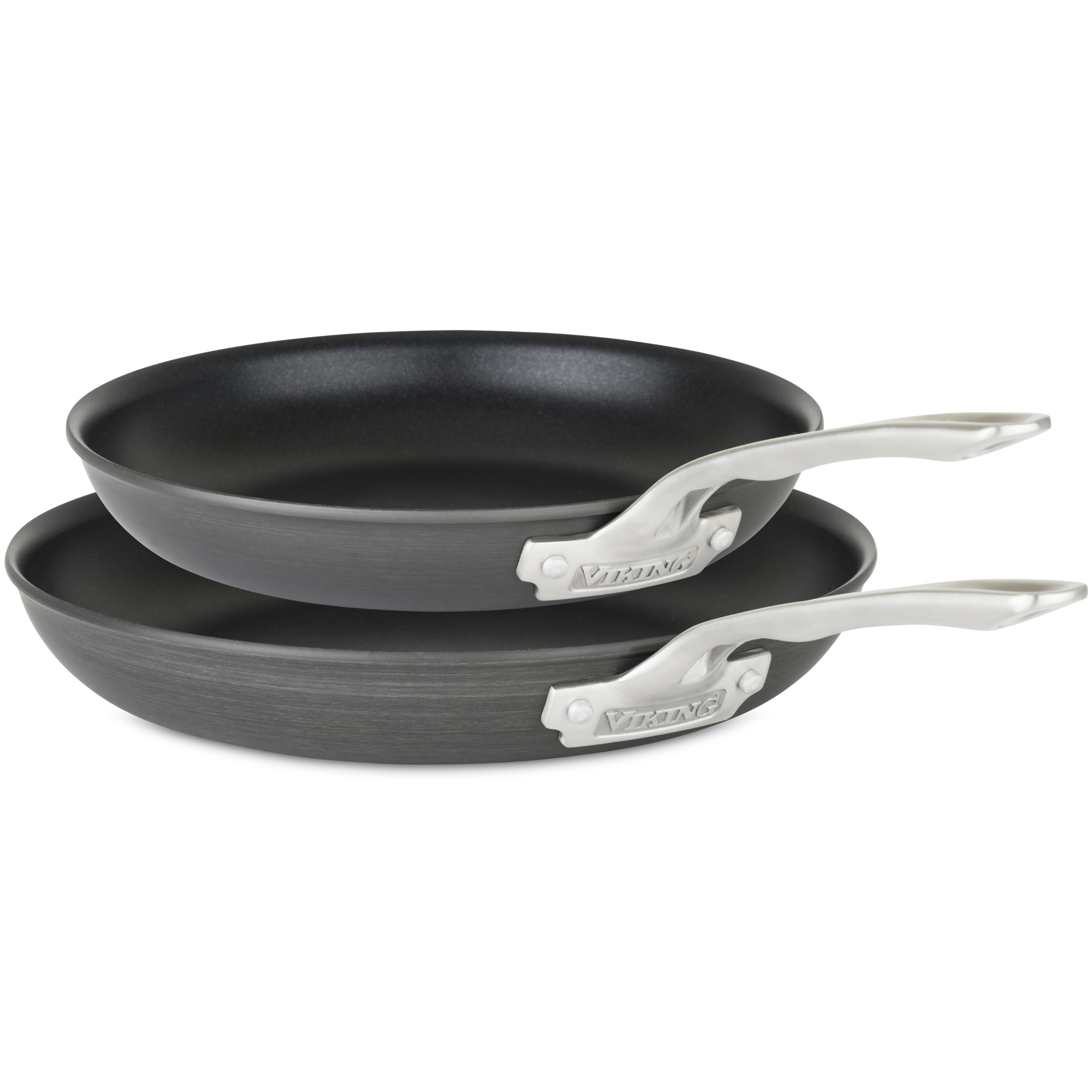 VIKING 40051-1182-1012 Hard Anodized Nonstick Fry Pan Set  10 Inch and 12 Inch  Gray