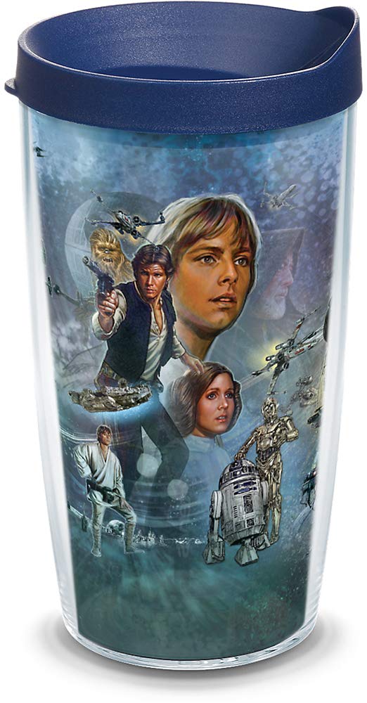 Tervis Disney Star Wars Celebration Made in USA Double Walled Insulated Tumbler Travel Cup Keeps Drinks Cold & Hot, 16oz, Classi