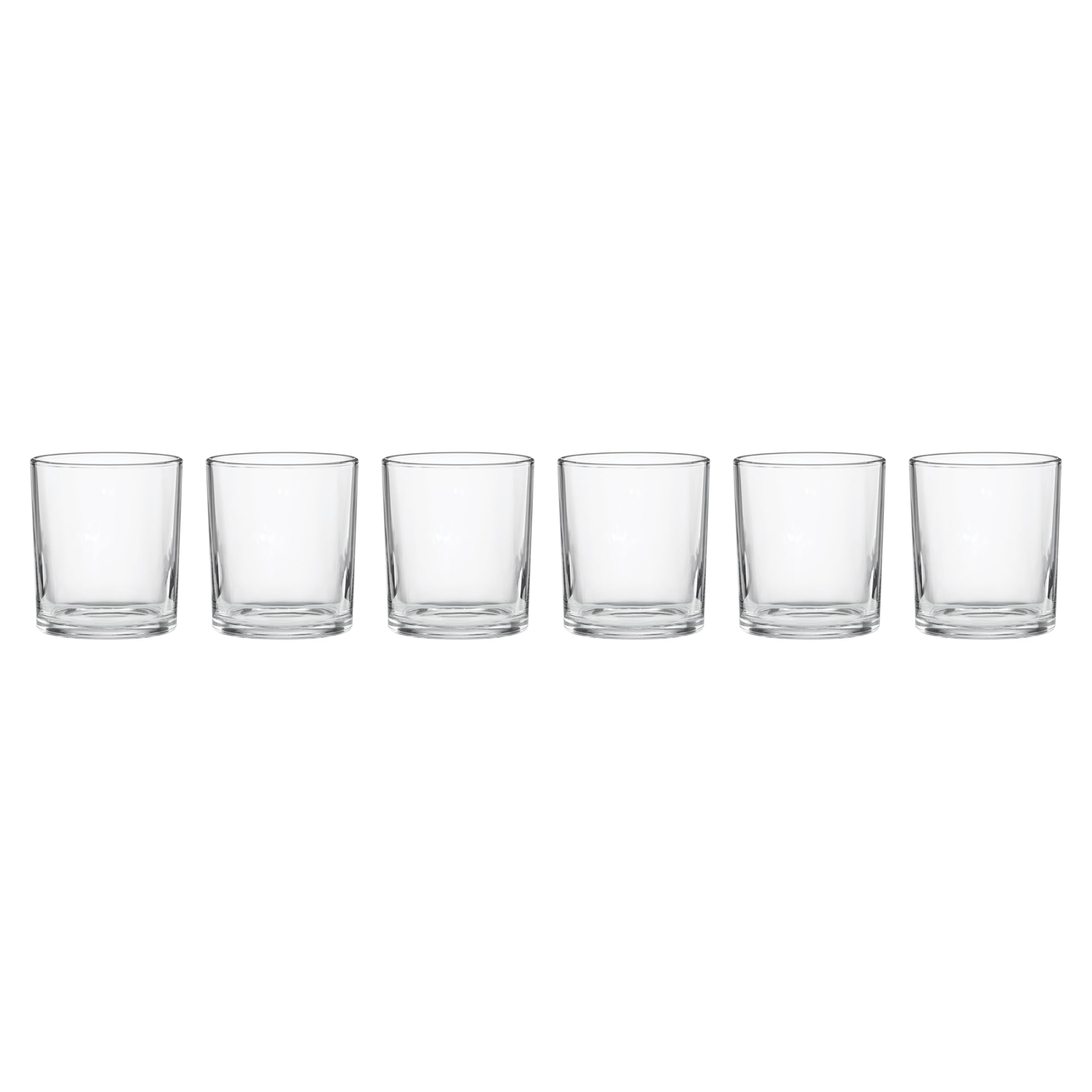 Oneida Glassware, 24 Seven Clear Medium Tumbler, Set of 6, 13.5-Ounce Capacity, Made From Glass, Dishwasher Safe Tumbler, Drinki