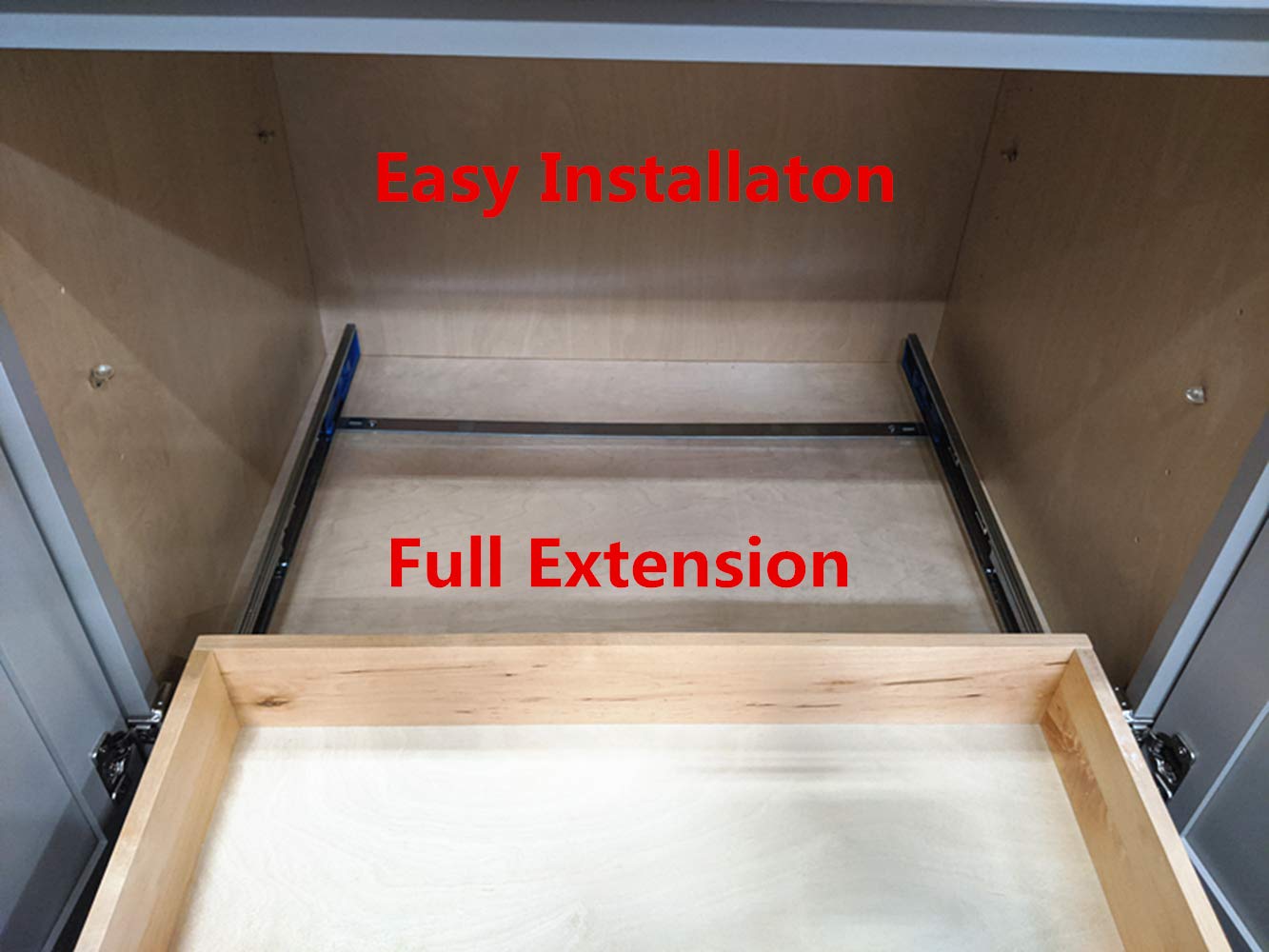 Elysian 20 Inch Width Kitchen Bottom Mount Soft Close Pull/Roll Out Organizer Drawer With Under Cabinet Sliding Shelf And Fully